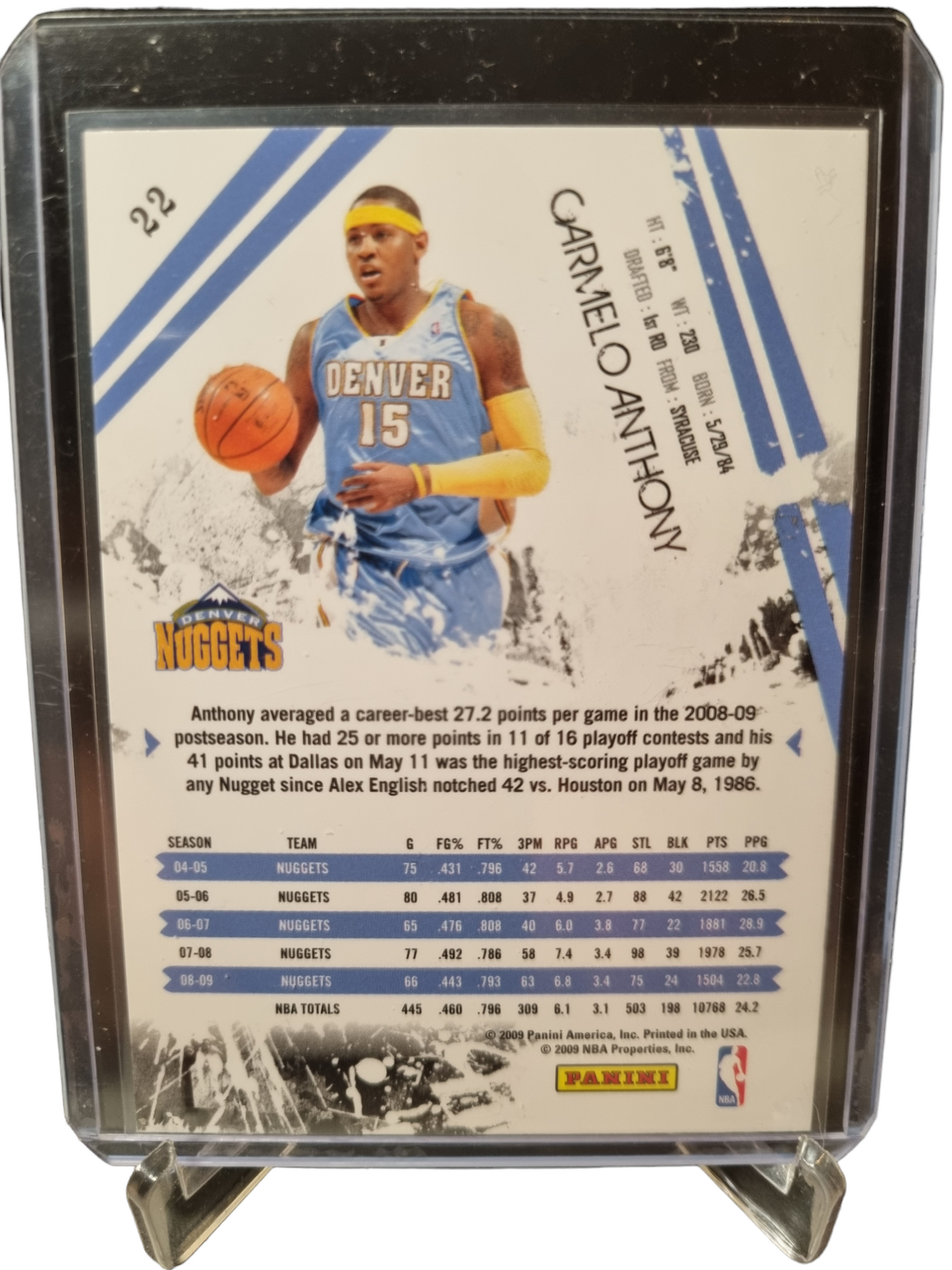 2009 Panini R.S #22 Carmelo Anthony Rookies and Stars