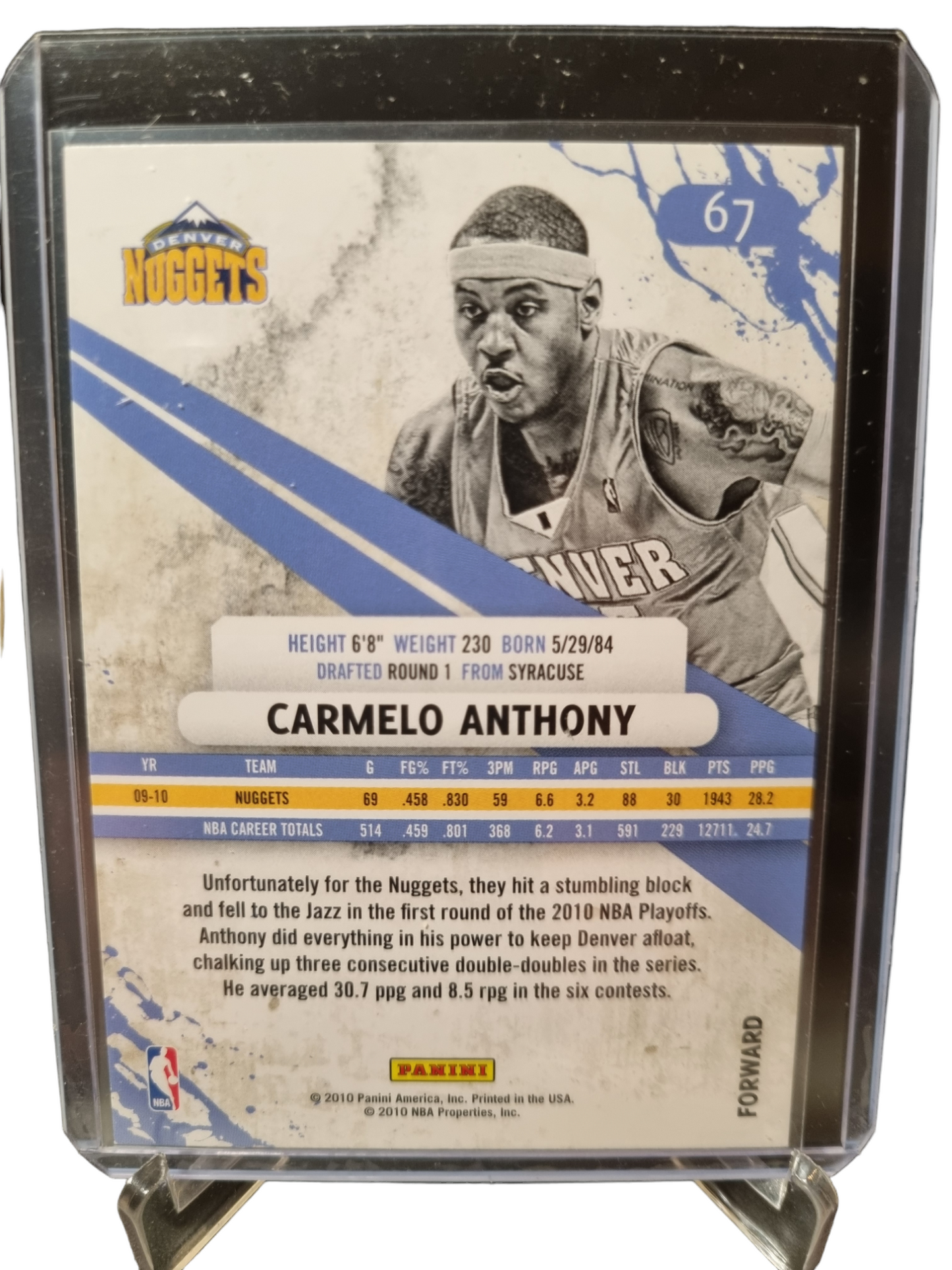 2010 Panini R.S #67 Carmelo Anthony Rookies and Stars