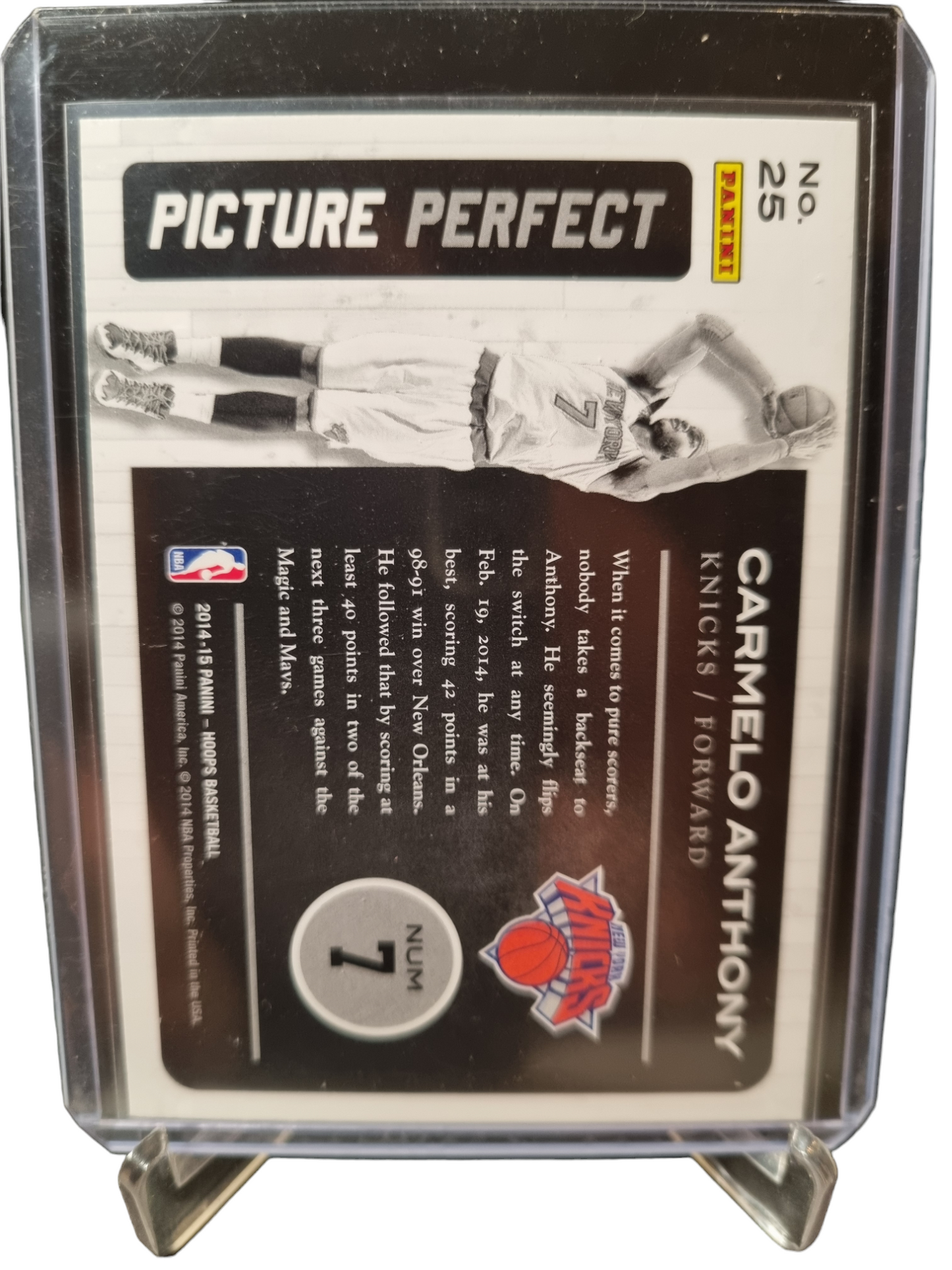 2015-16 Panini Hoops #25 Carmelo Anthony Picture Perfect