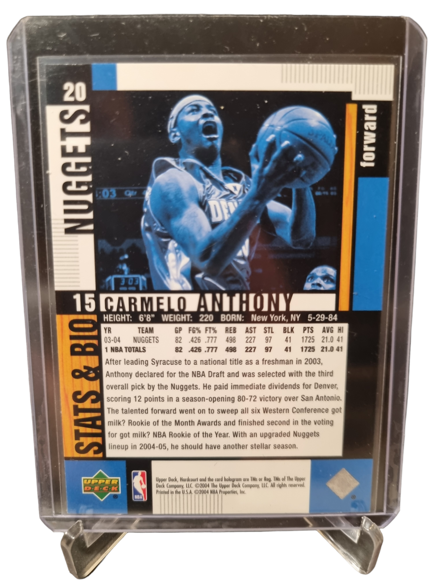 2004 Upper Decks #20 Carmelo Anthony Hardcourt