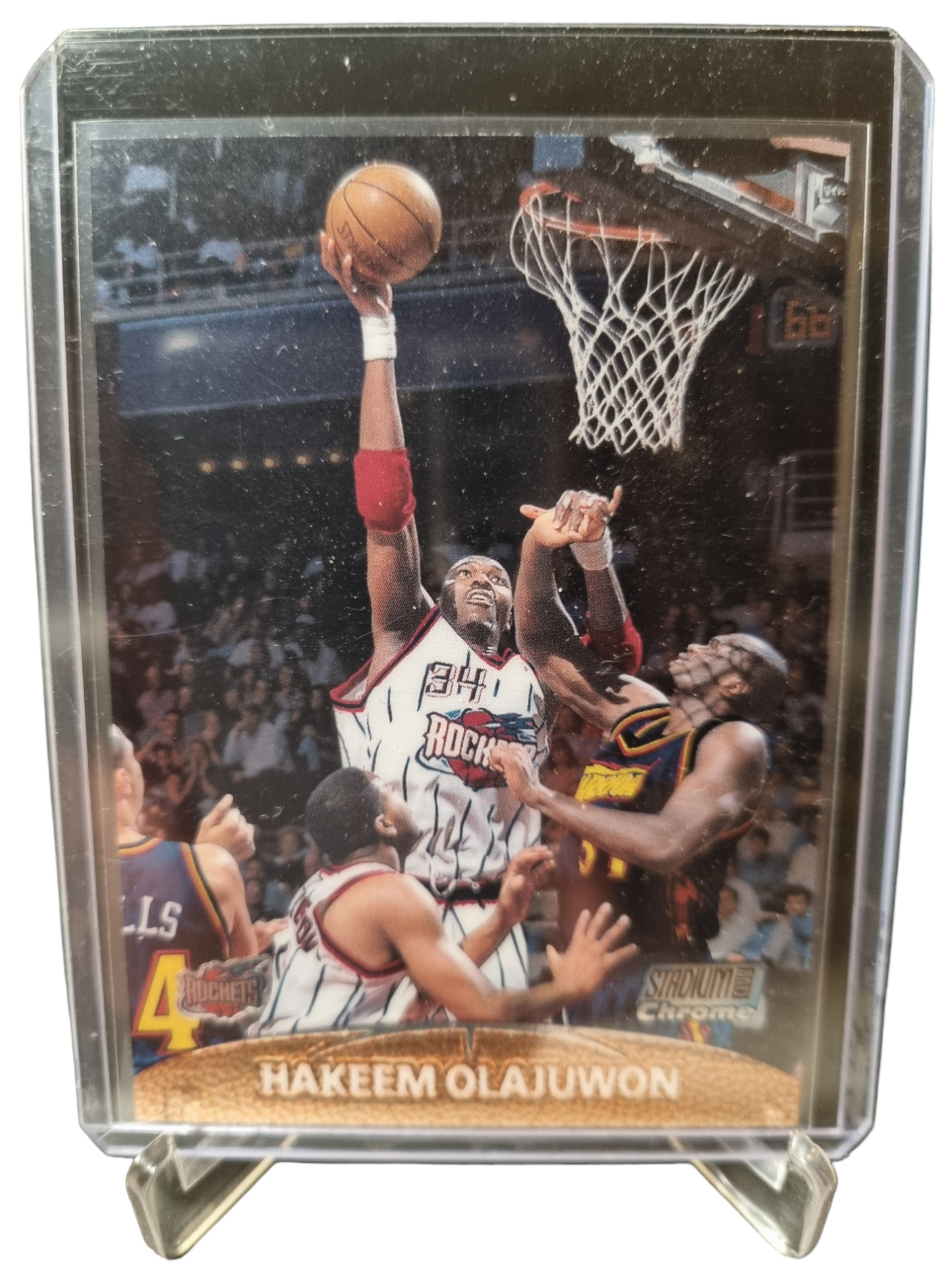 2000 Topps Stadium Club Chrome #80 Hakeem Olajuwon