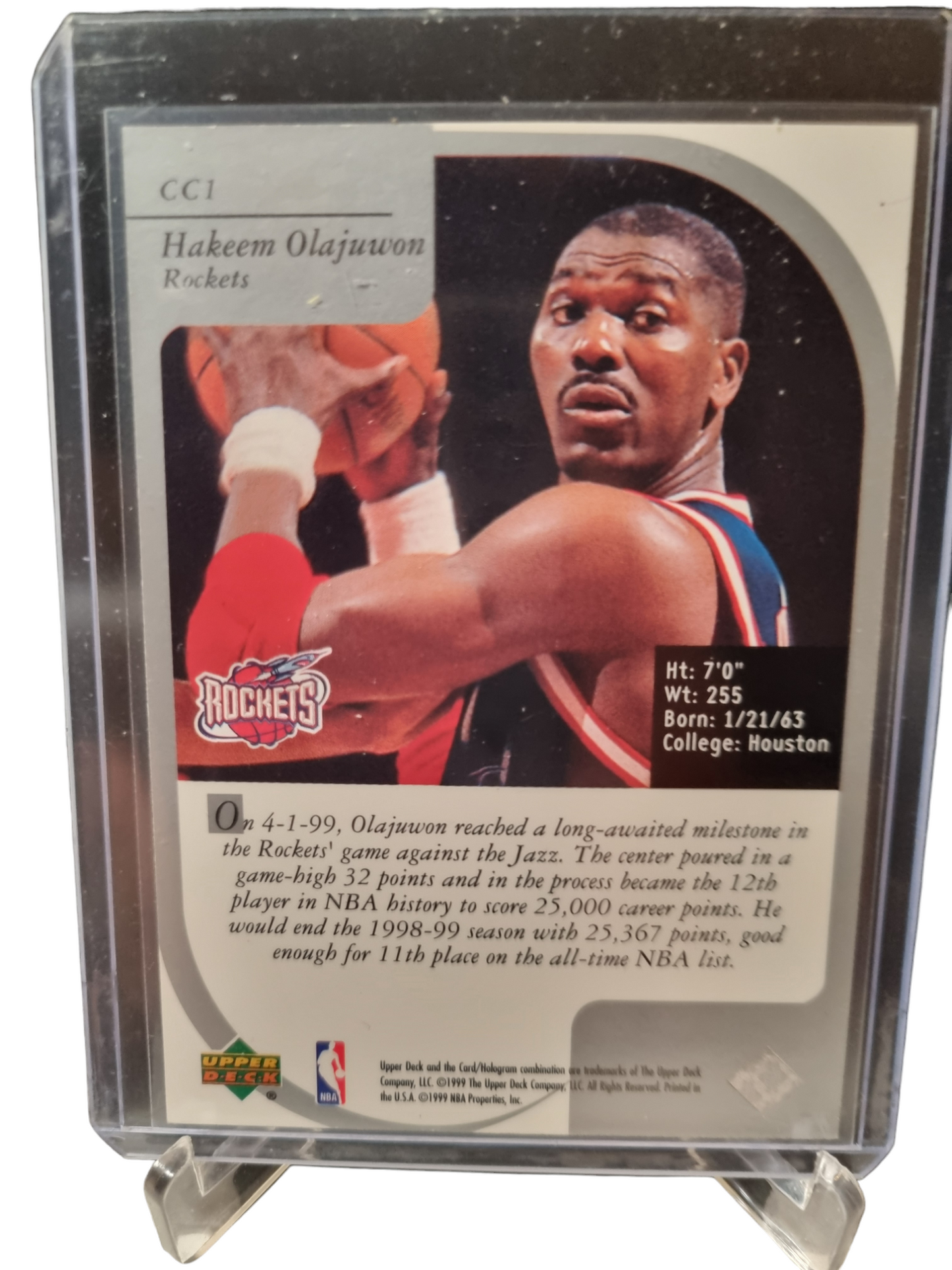 1999 Upper Deck #CC1 Hakeem Olajuwon Ovation Curtain Calls