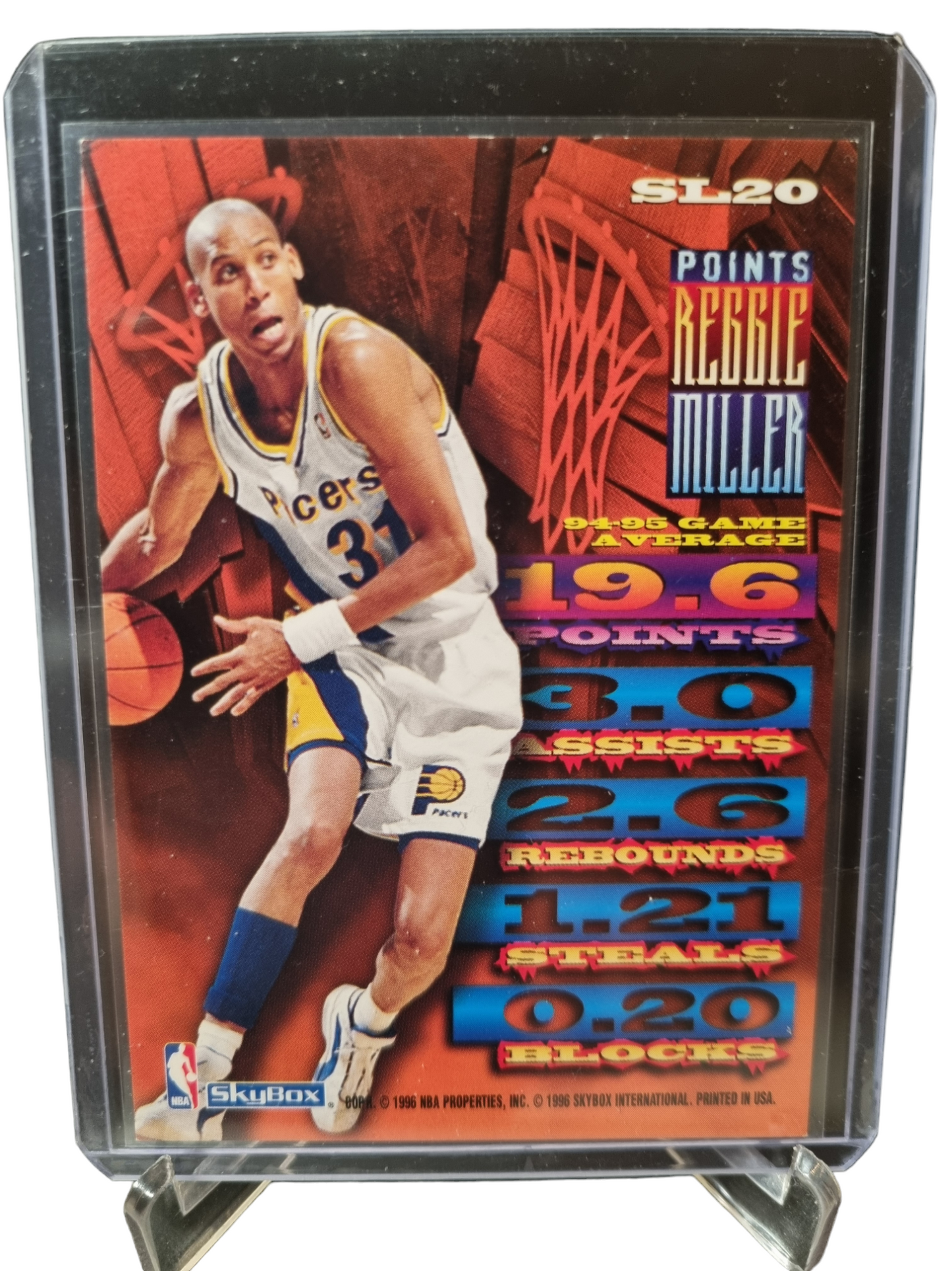 1996 Hoops #SL20 Reggie Miller Slam Land