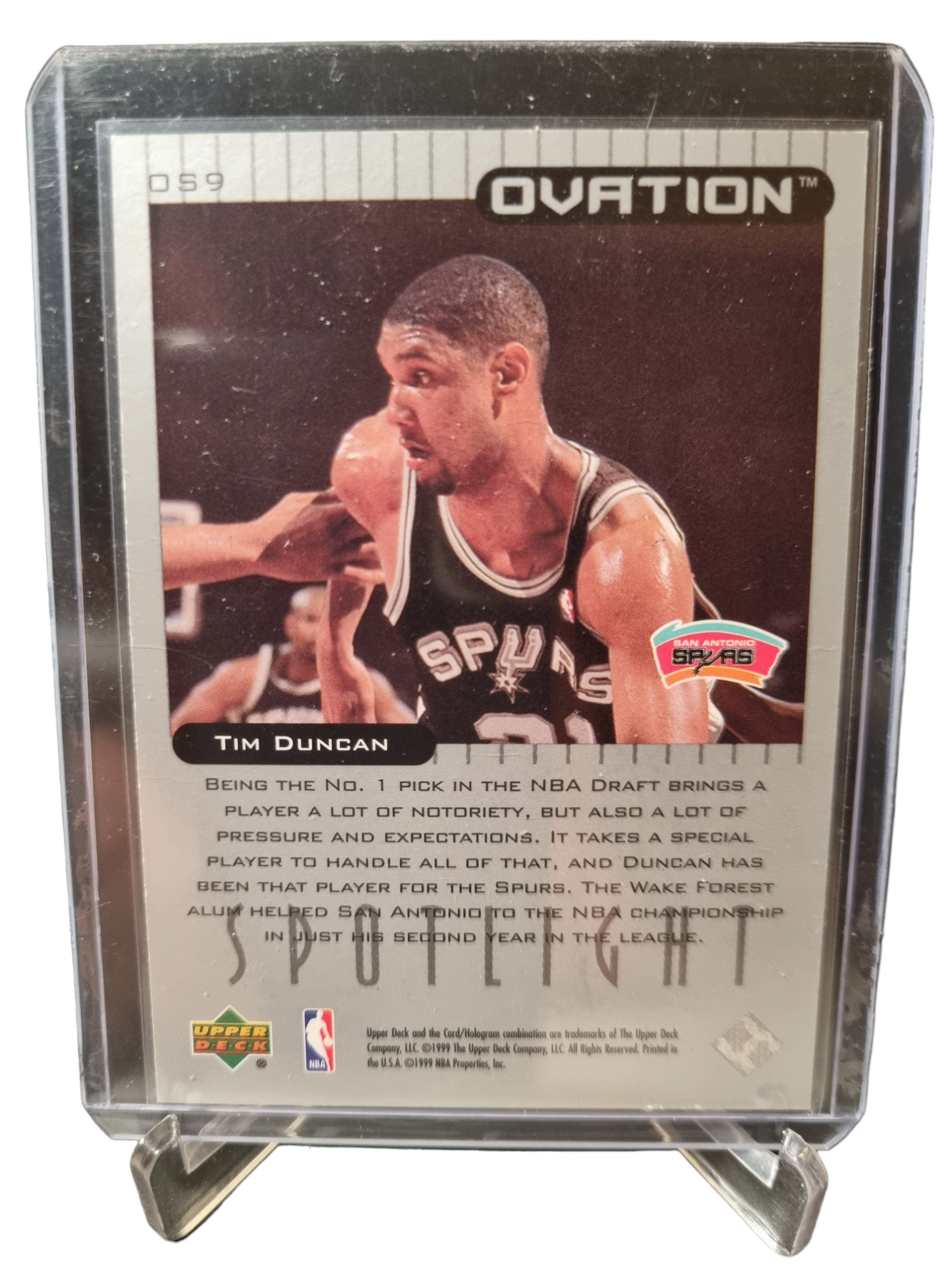 1999 Upper Deck #OS9 Tim Duncan Ovation Spotlight