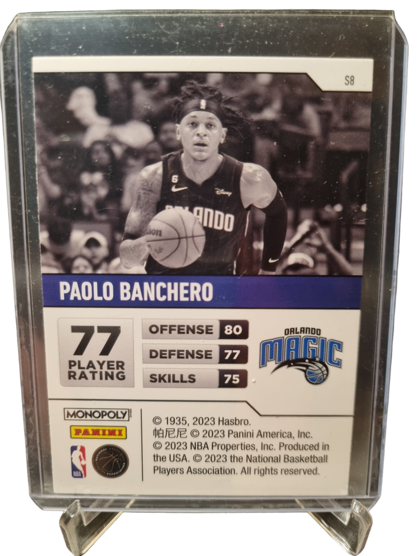 2022-23 Panini Prizm #S8 Paolo Banchero Rookie Card Monopoly