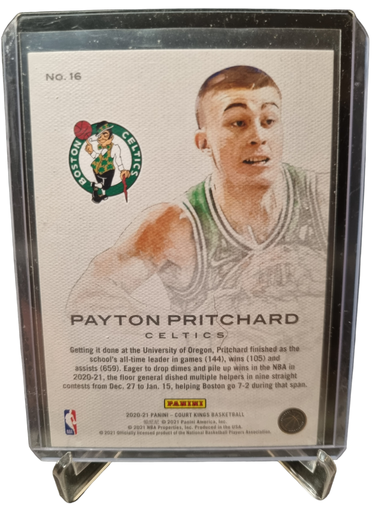 2020-21 Panini Court Kings #16 Payton Pritchard Rookie Card Works In Progress