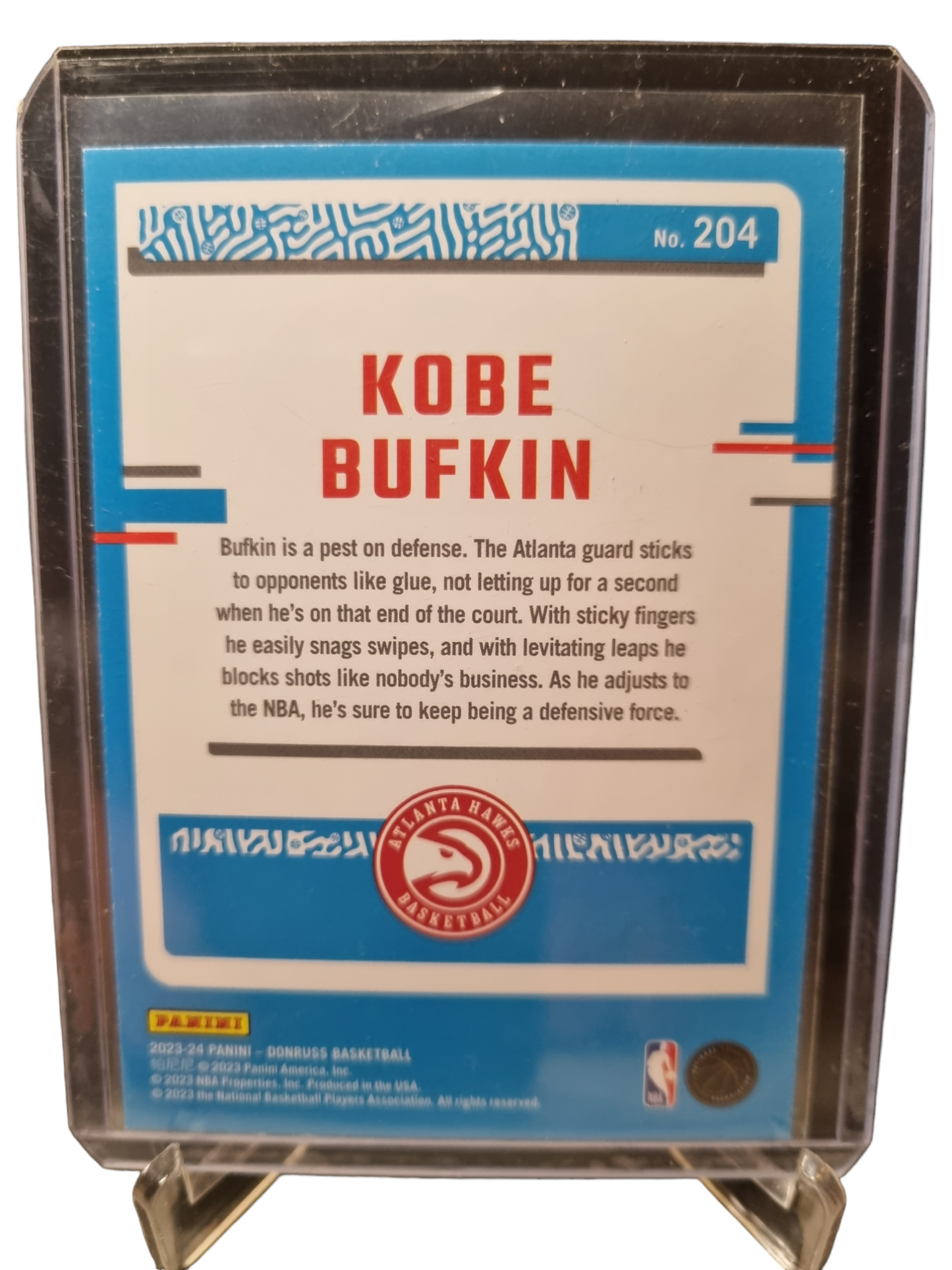 2023-24 Panini Donruss #204 Kobe Bufkin Rookie Card Rated Green Laser Holo