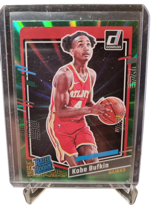 2023-24 Panini Donruss #204 Kobe Bufkin Rookie Card Rated Green Laser Holo