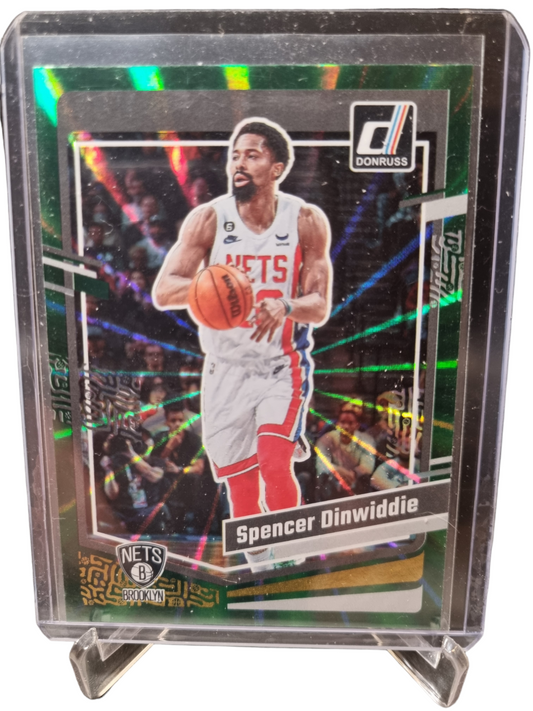 2023-24 Panini Donruss #45 Spencer Dinwiddie Green Laser Holo