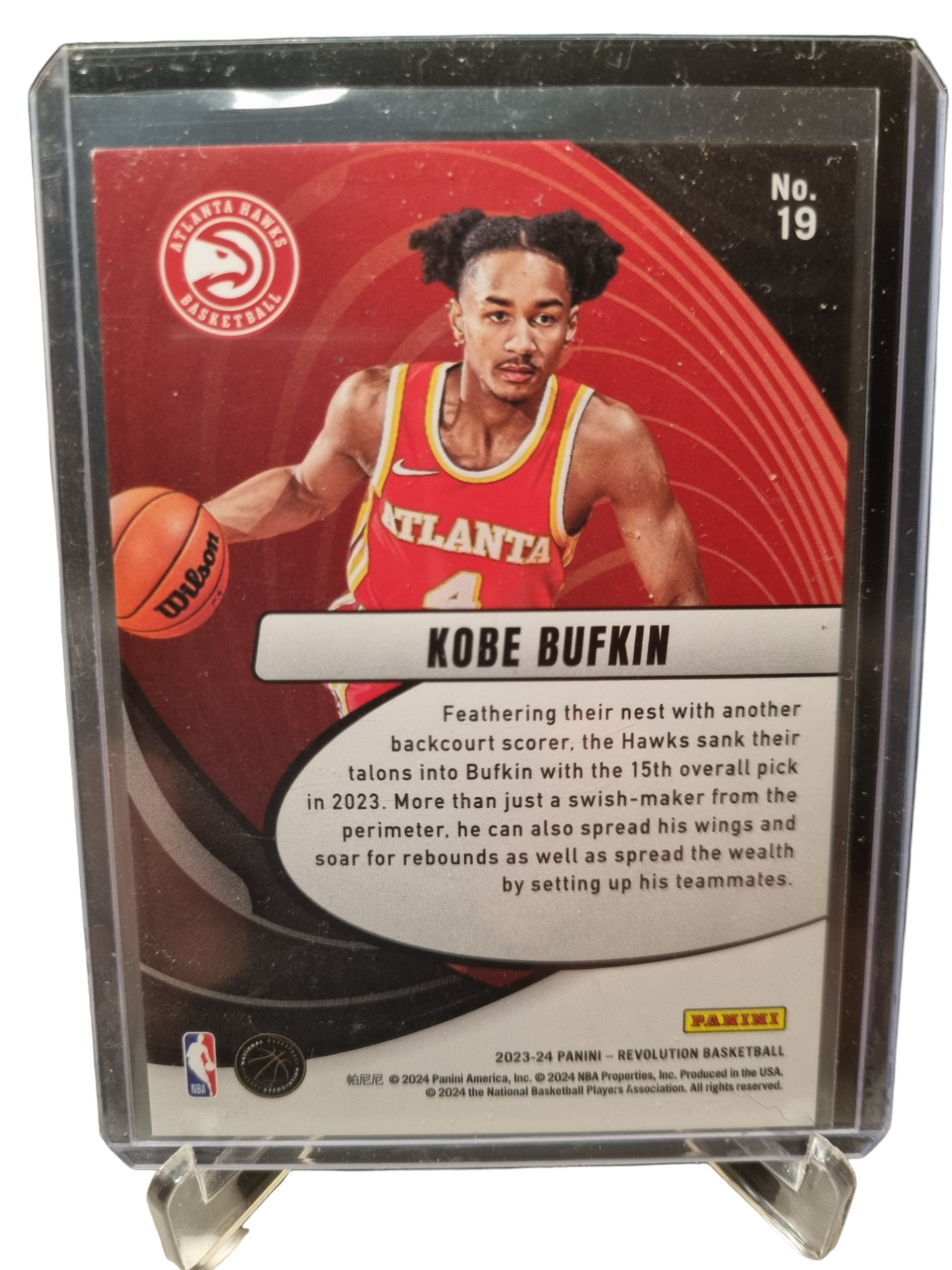 2023-24 Panini Revolution #19 Kobe Bufkin Rookie Card Vortex