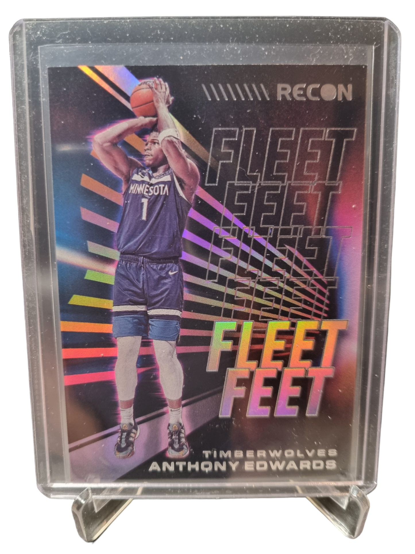 2022-23 Panini Recon #3 Anthony Edwards Fleet Feet Holo Insert