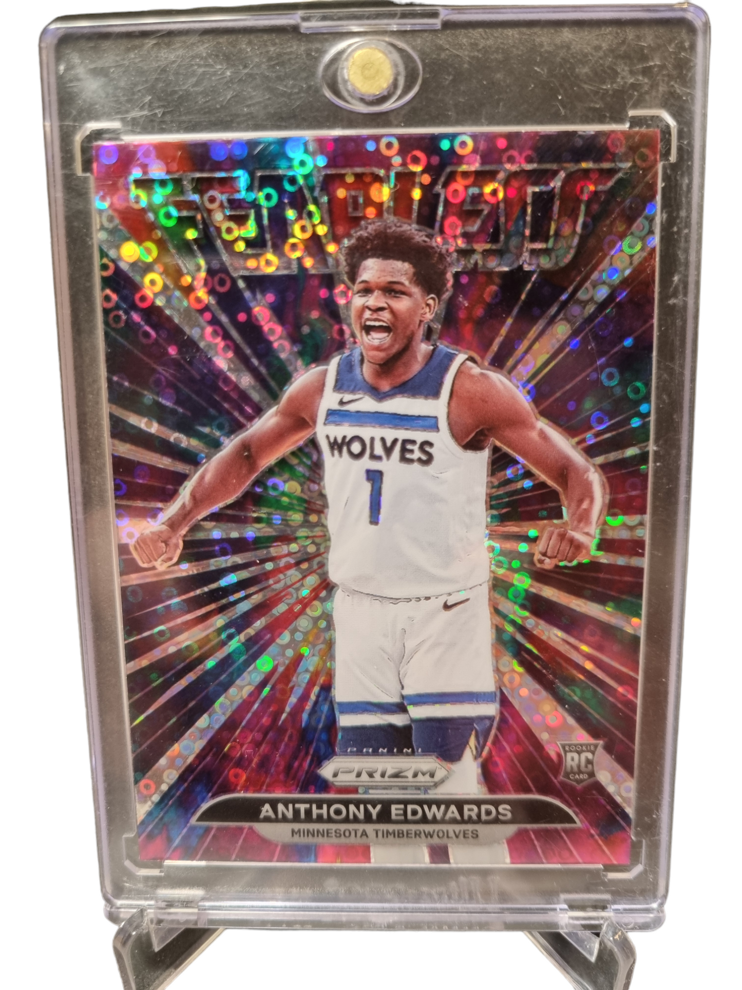 2020-21 Panini Prizm #15 Anthony Edwards Rookie Card Disco Prizm