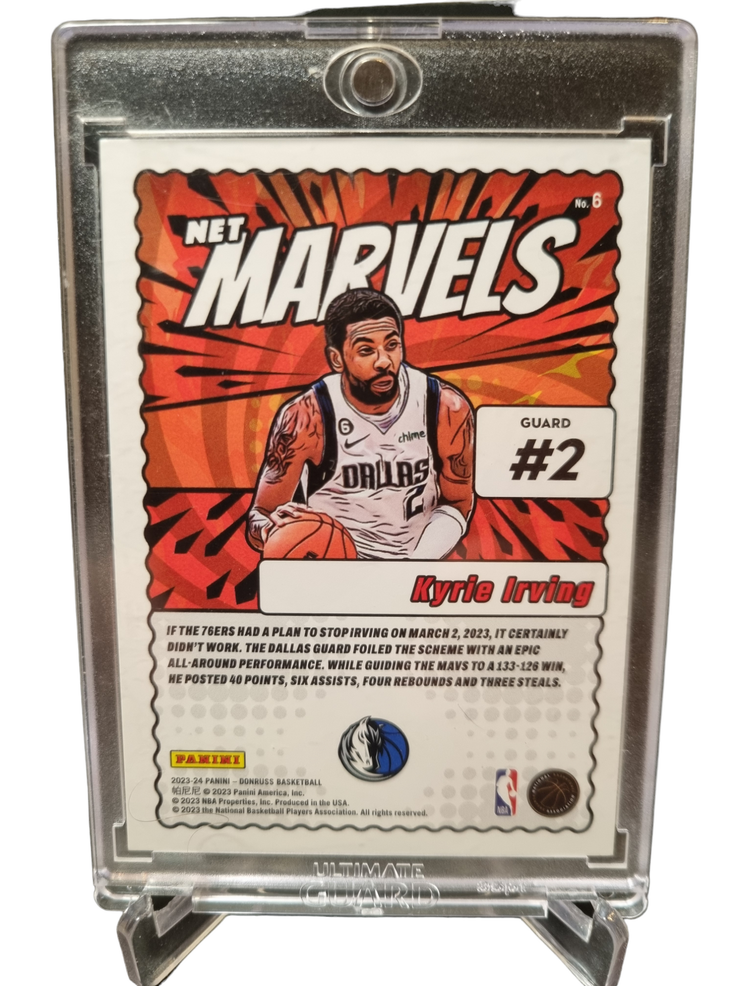 2023-24 Panini Donruss #6 Kyrie Irving Net Marvels Diamond SP