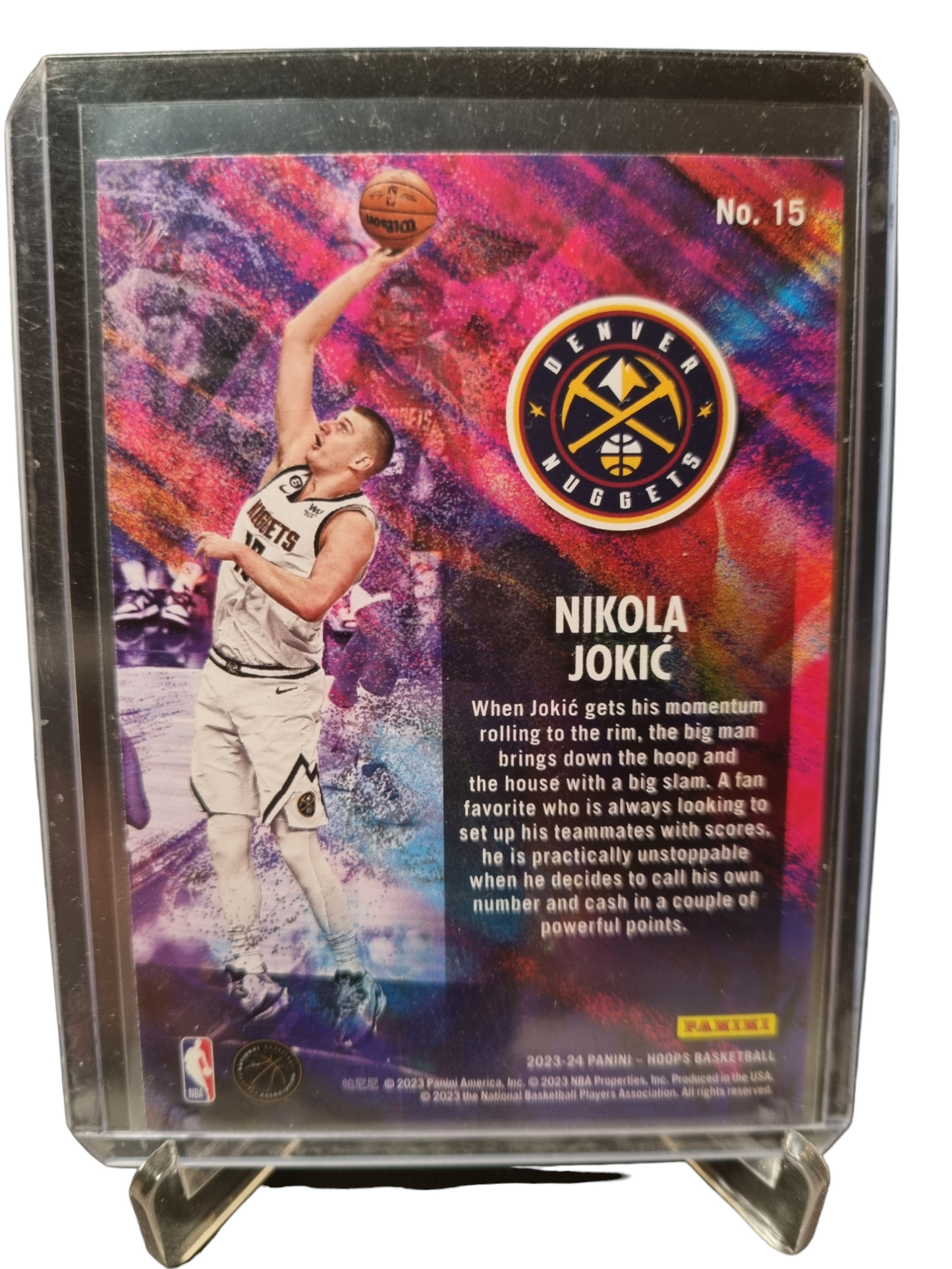 2023-24 Panini Hoops #15 Nikola Jokic Jam-Tastic Holo