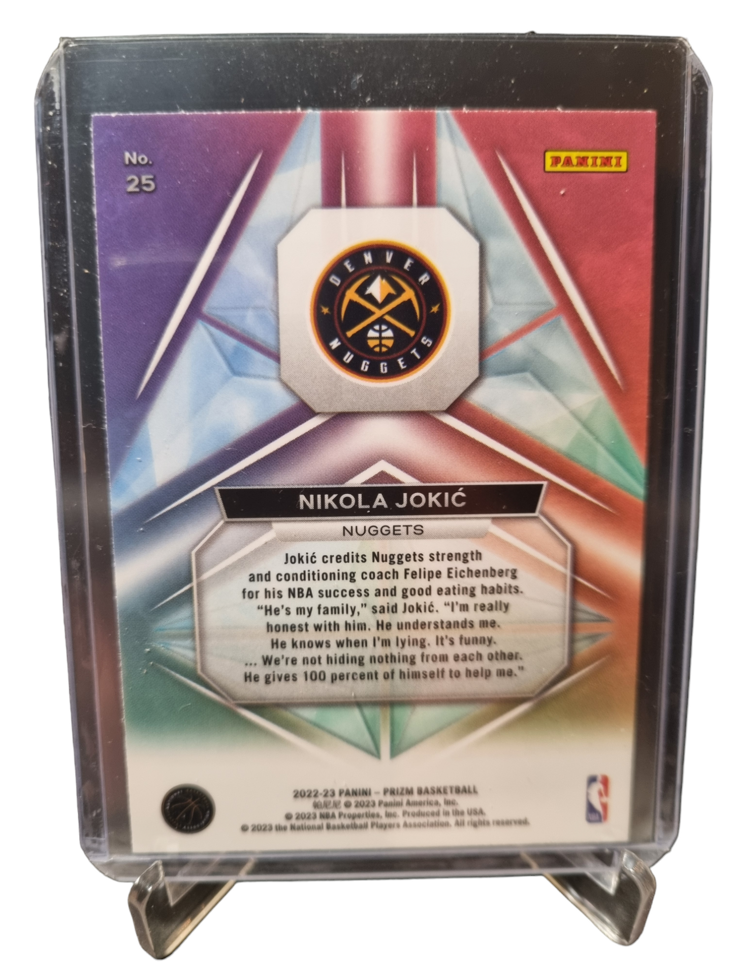 2022-22 Panini Prizm #25 Nikola Jokic Prizmatic