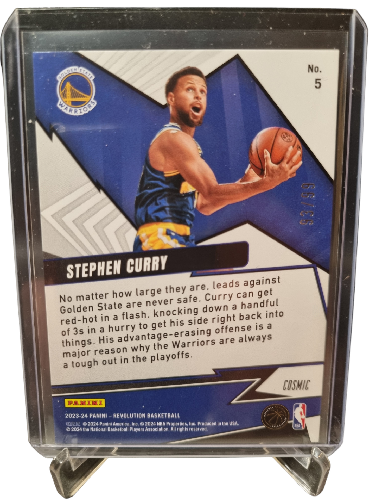 2023-24 Panini Revolution #5 Stephen Curry Shock Wave Cosmic 93/99