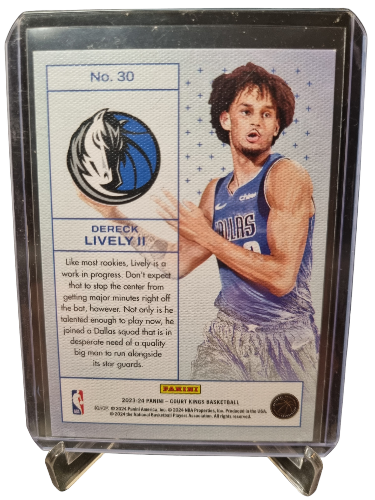 2023-24 Panini Court Kings #30 Dereck Lively II Rookie Card Works In Progress