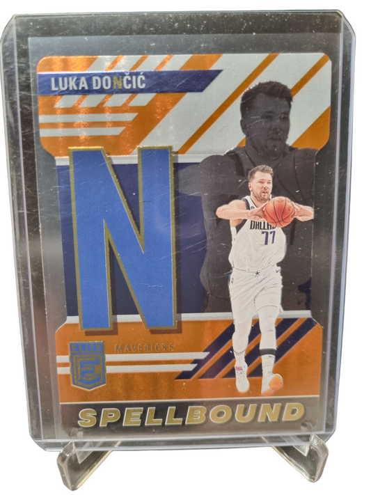 2023-24 Panini Donruss Elite #27 Luka Doncic Spellbound N Orange Die Cut