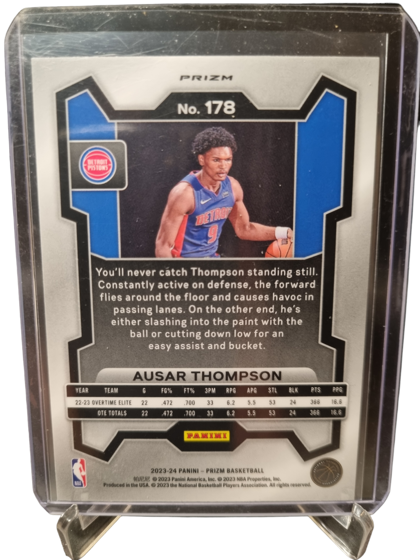 2023-24 Panini Donruss Prizm #178 Ausar Thompson Rookie Card Silver Pulsar Prizm