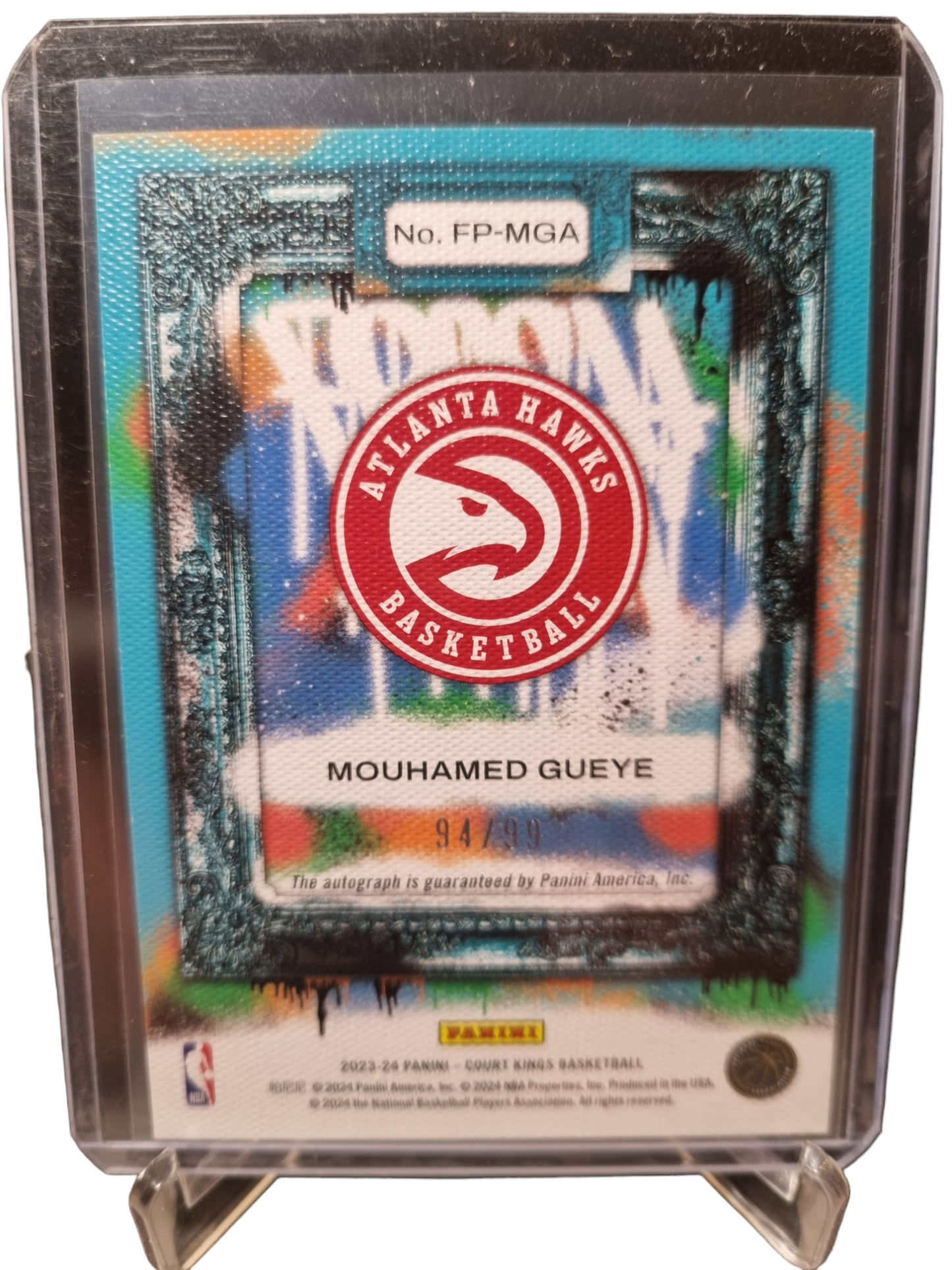 2023-24 Panini Court Kings #FP-MGA Mouhamed Gueye Rookie Card Fresh Paint Autograph 94/99