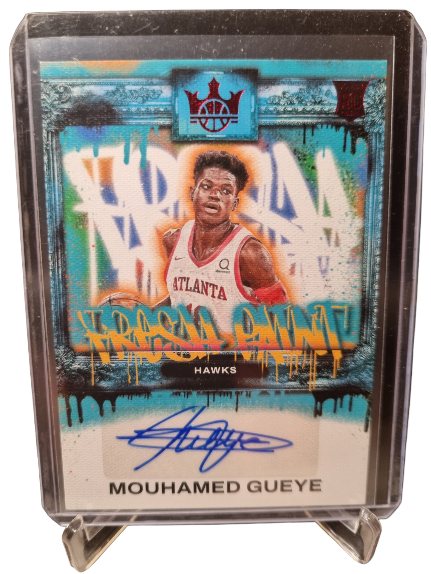 2023-24 Panini Court Kings #FP-MGA Mouhamed Gueye Rookie Card Fresh Paint Autograph 94/99