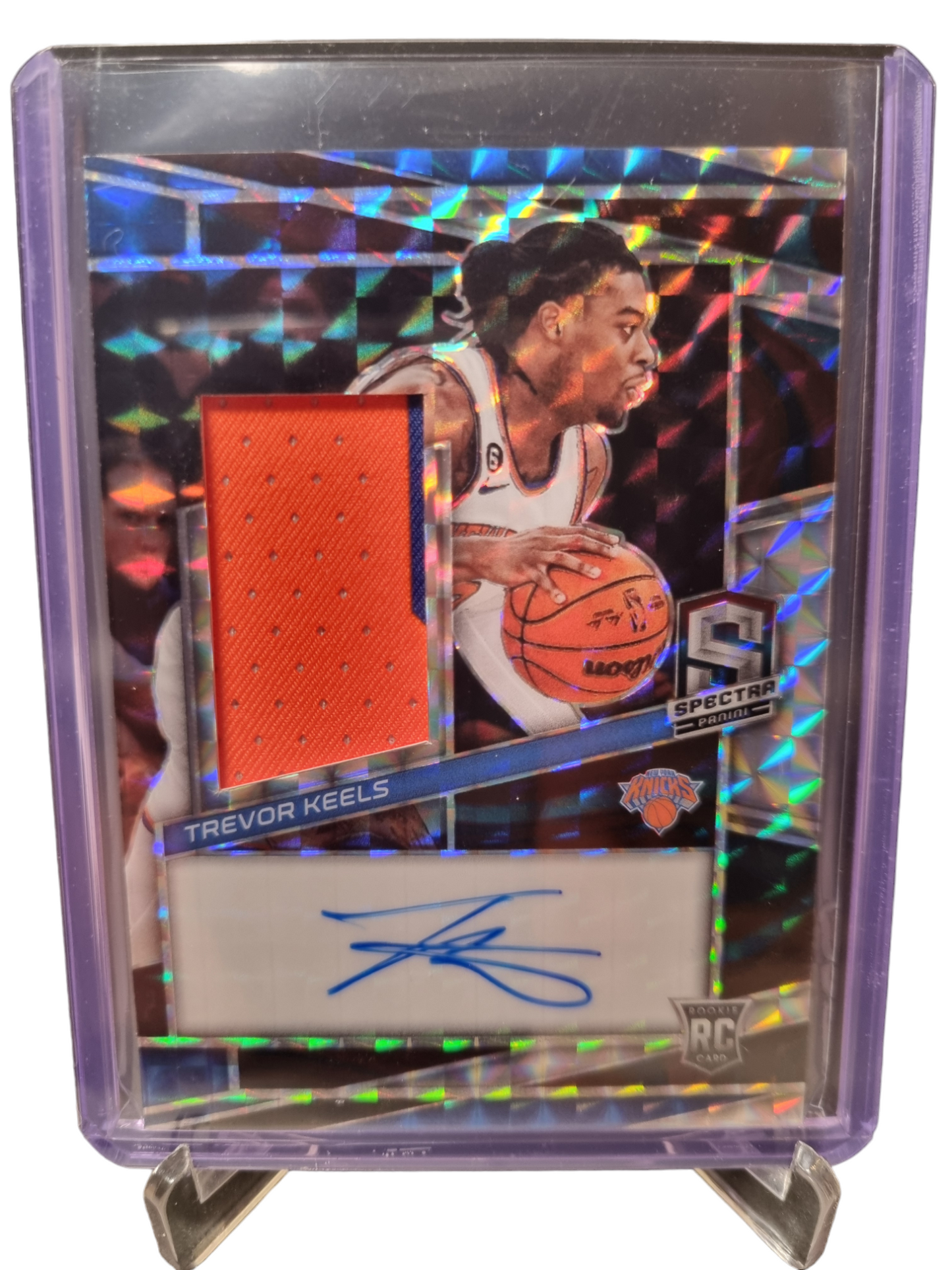 2022-23 Panini Spectra #233 Trevor Keels Rookie Card RPA Patch On Card Autograph 26/49