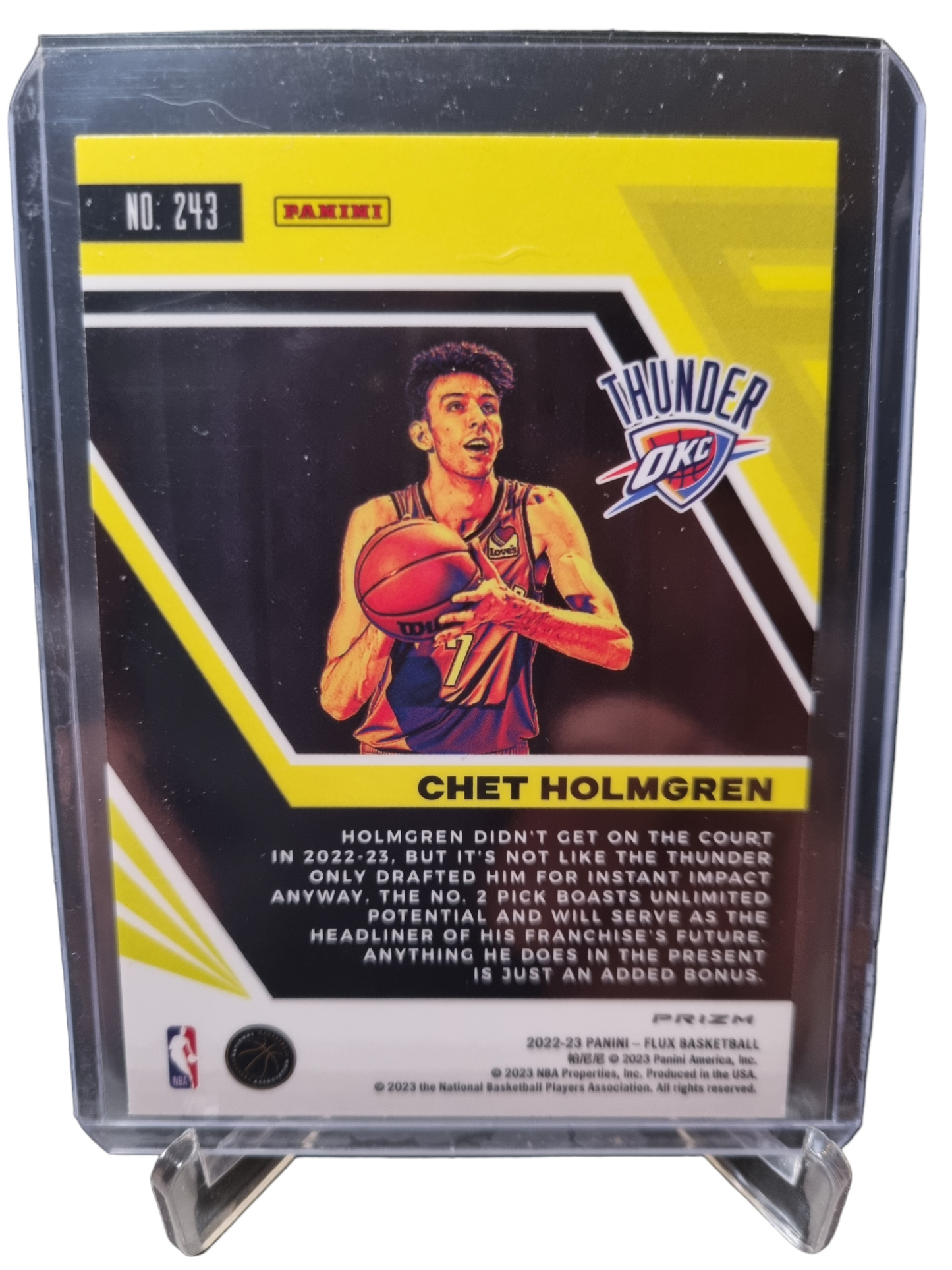 2022-23 Panini Flux #243 Chet Holmgren Rookie Card Red Prizm