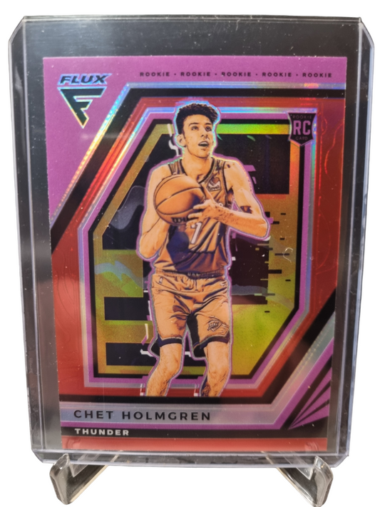 2022-23 Panini Flux #243 Chet Holmgren Rookie Card Red Prizm