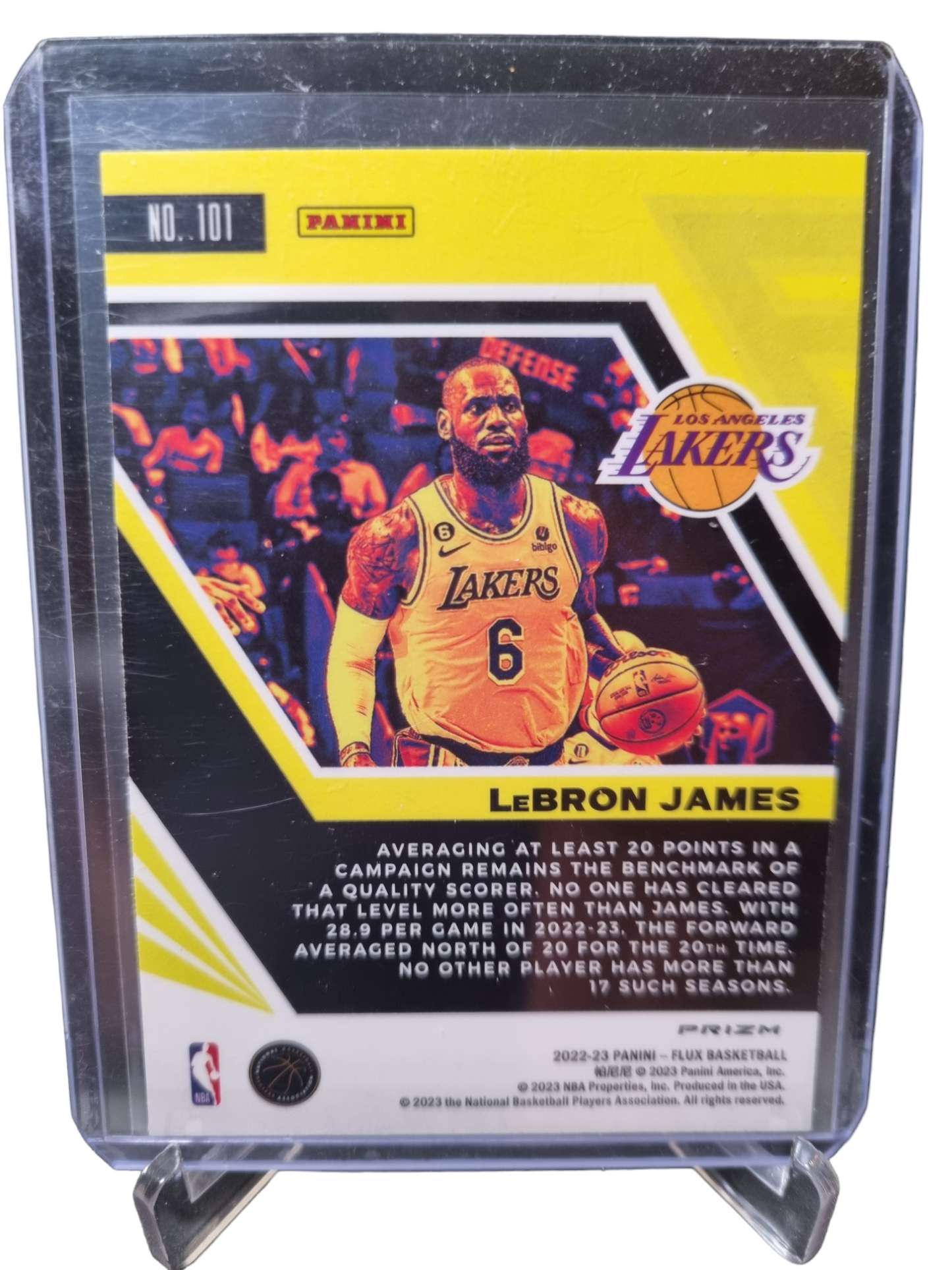 2022-23 Panini Flux #101 Lebron James Silver Prizm