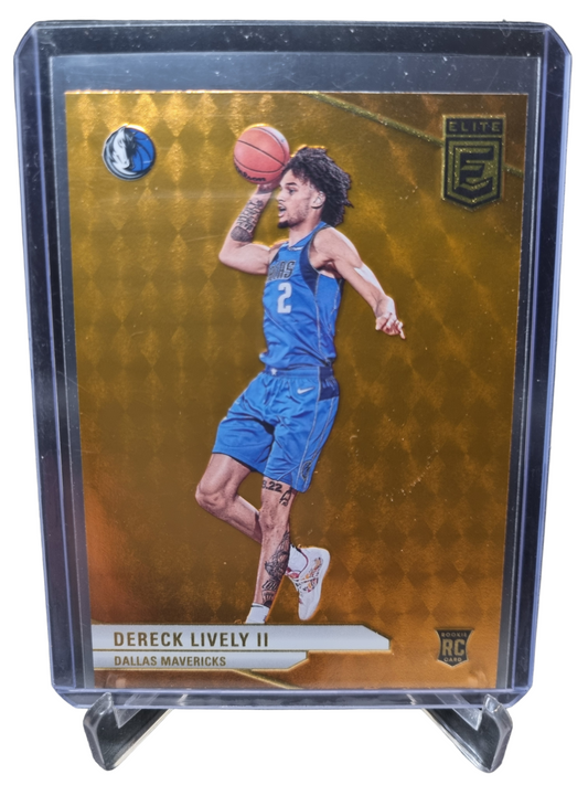 2023-24 Panini Donruss Elite #239 Dereck Lively II Rookie Card Elite Orange