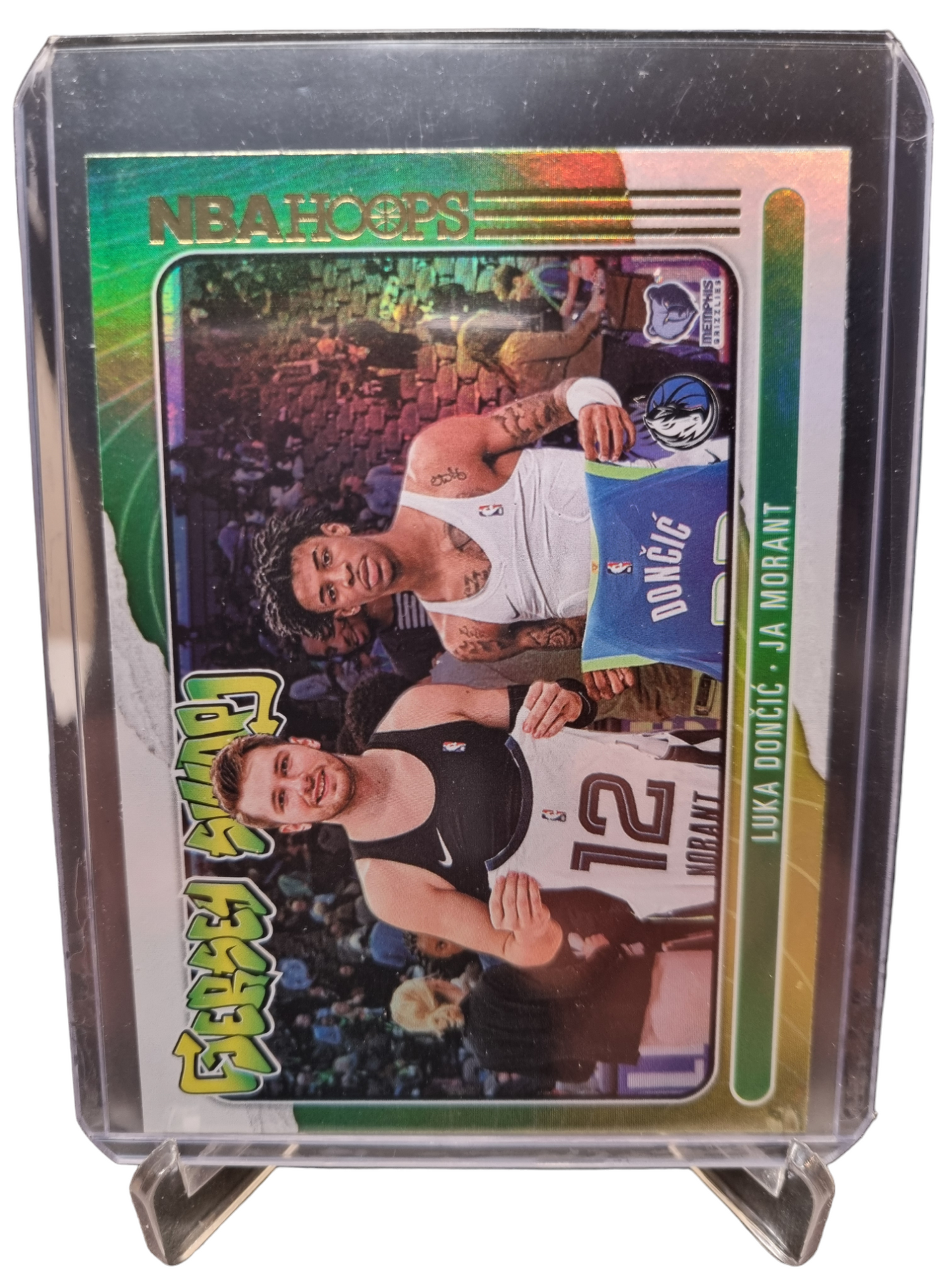 2020-21 Panini Hoops #7 Luka Doncic/JA Morant Jersey Swap Holo