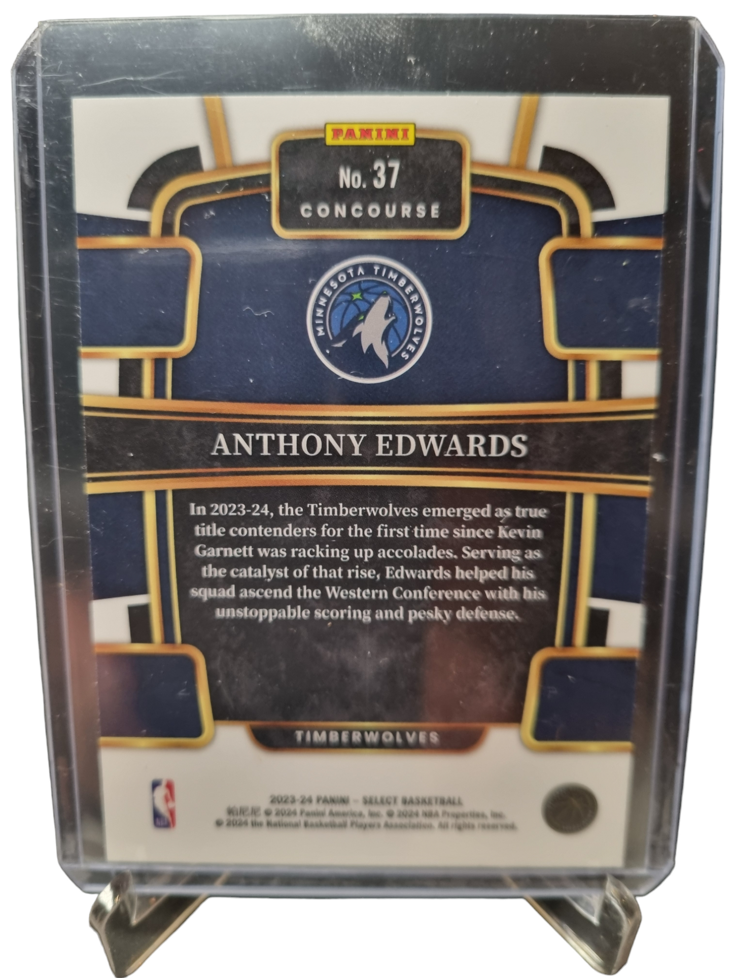 2023-24 Panini Select #37 Anthony Edwards Concourse