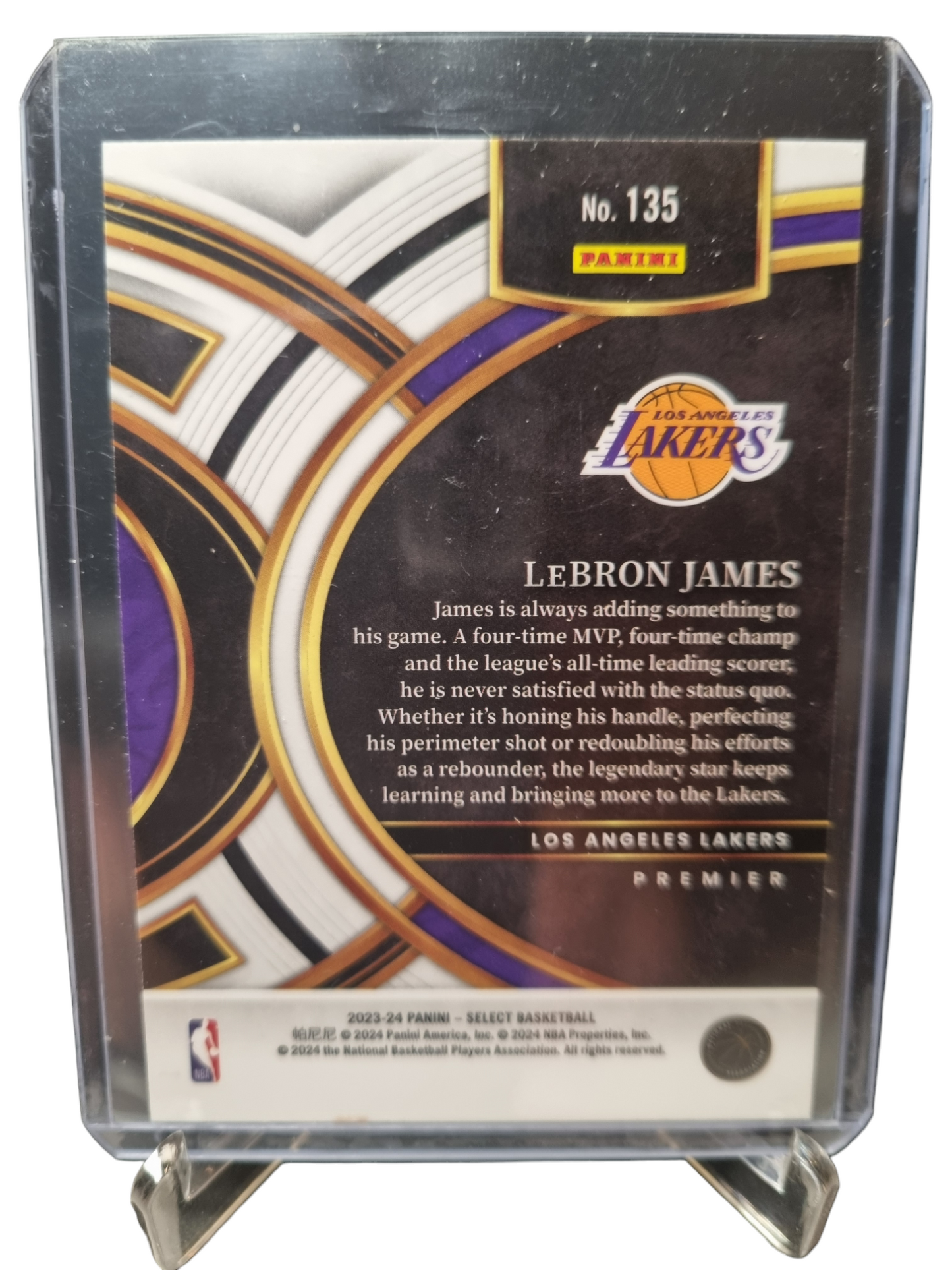 2023-24 Panini Select #135 Lebron James Premier Level