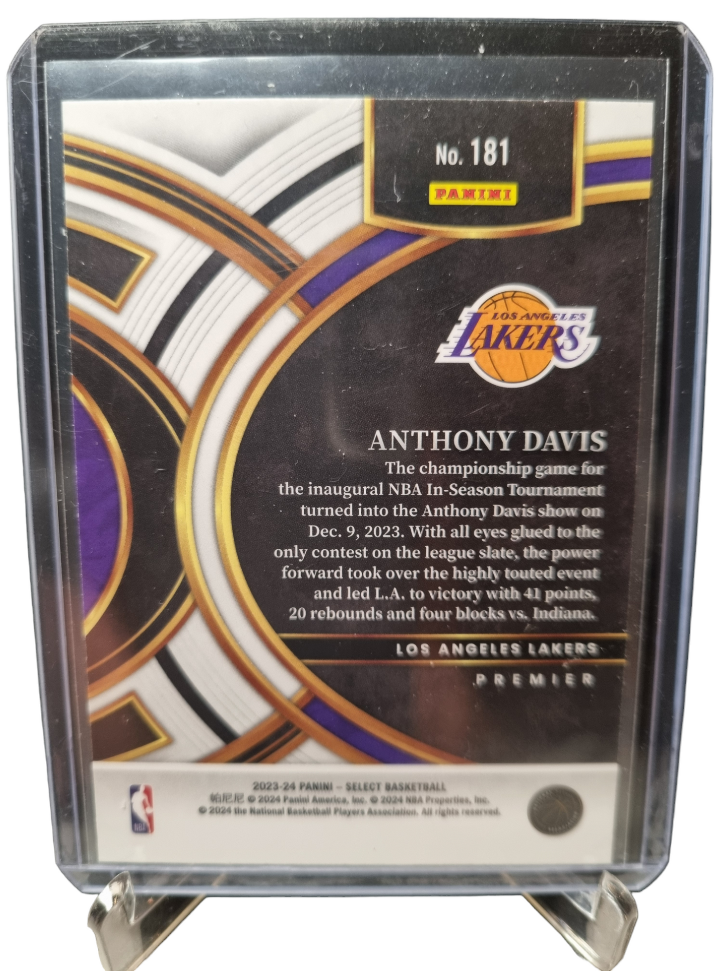 2023-24 Panini Select #181 Anthony Davis Premier Level