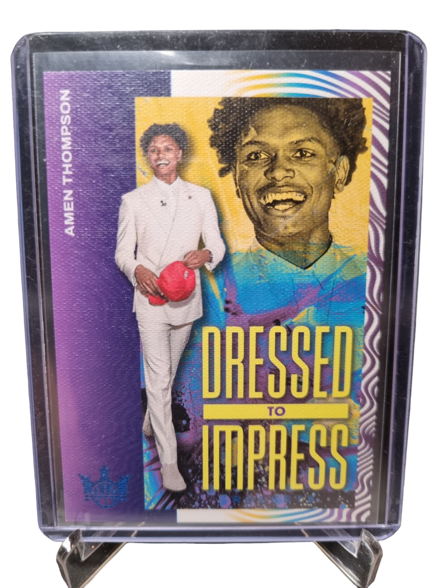 2023-24 Court Kings #8 Amen Thompson Rookie Card Dressed To Impress 14/99