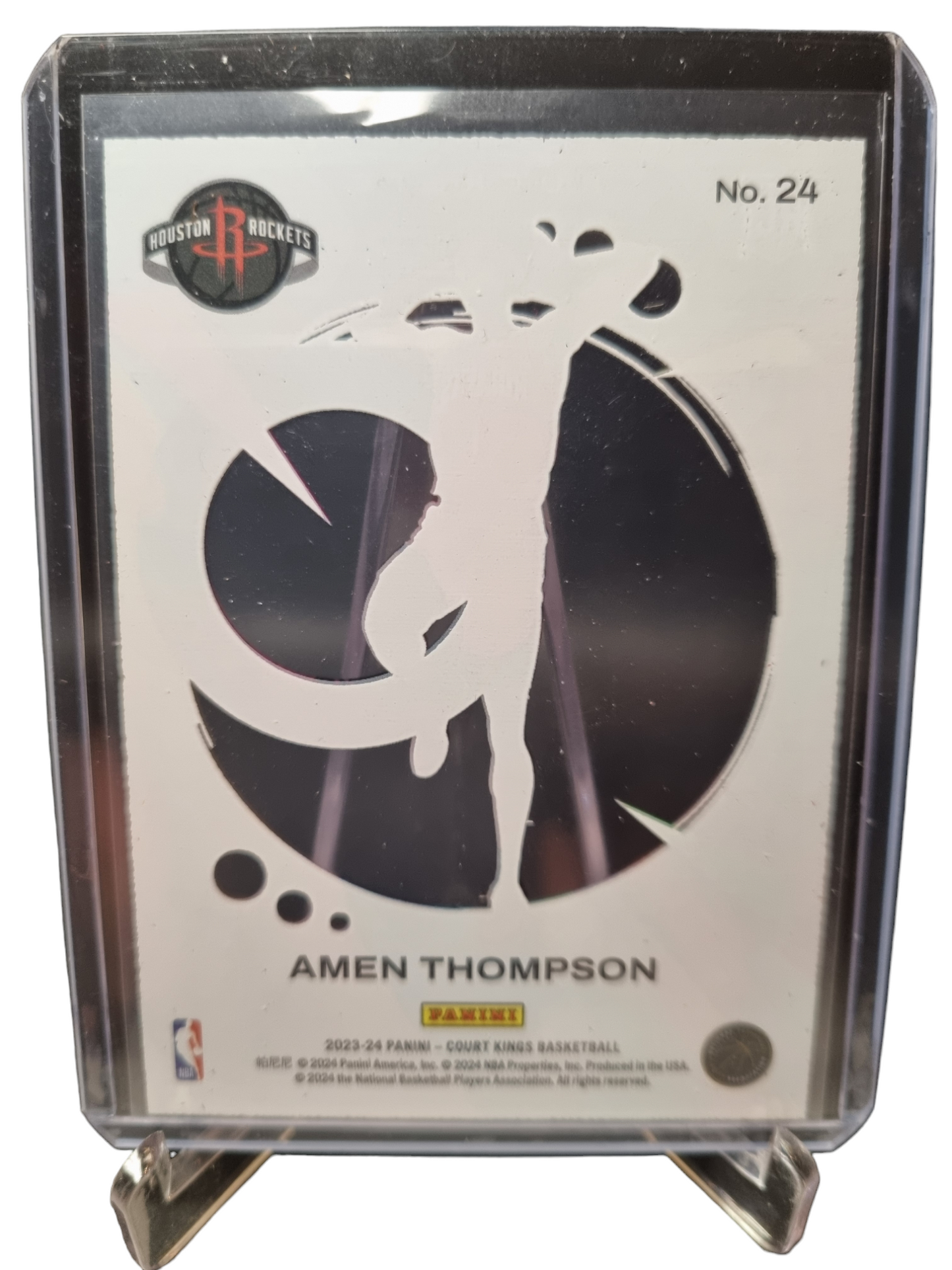 2023-24 Court Kings #24 Amen Thompson Rookie Card Acetate