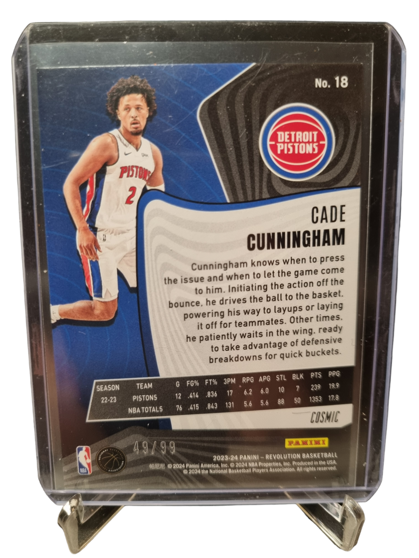 2023-24 Panini Revolution #18 Cade Cunningham Cosmic 49/99