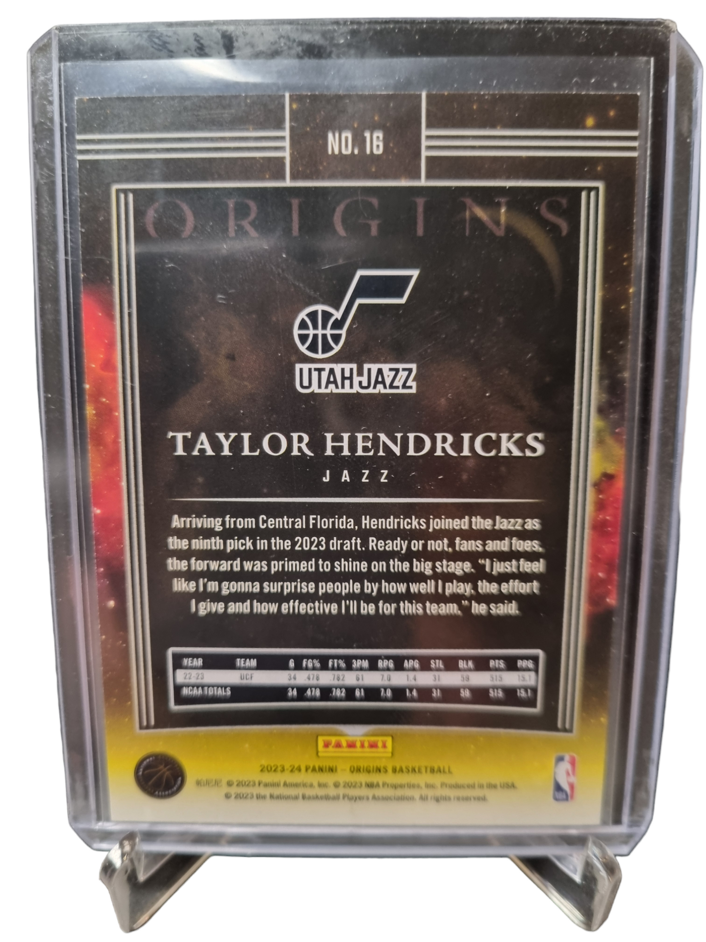 2023-24 Panini Origins #16 Taylor Hendricks Rookie Card