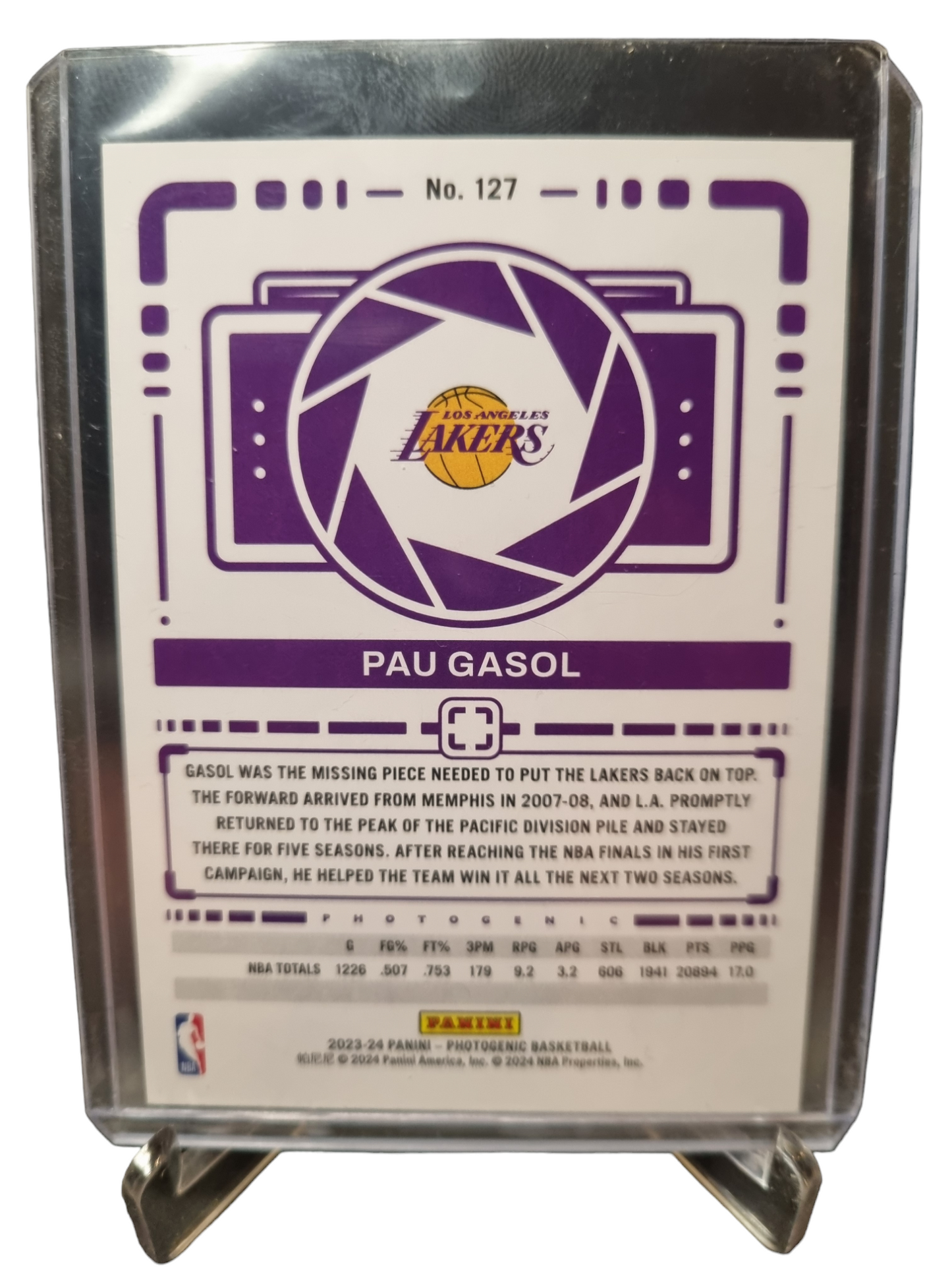 2023-24 Panini Photogenic #127 Pau Gasol