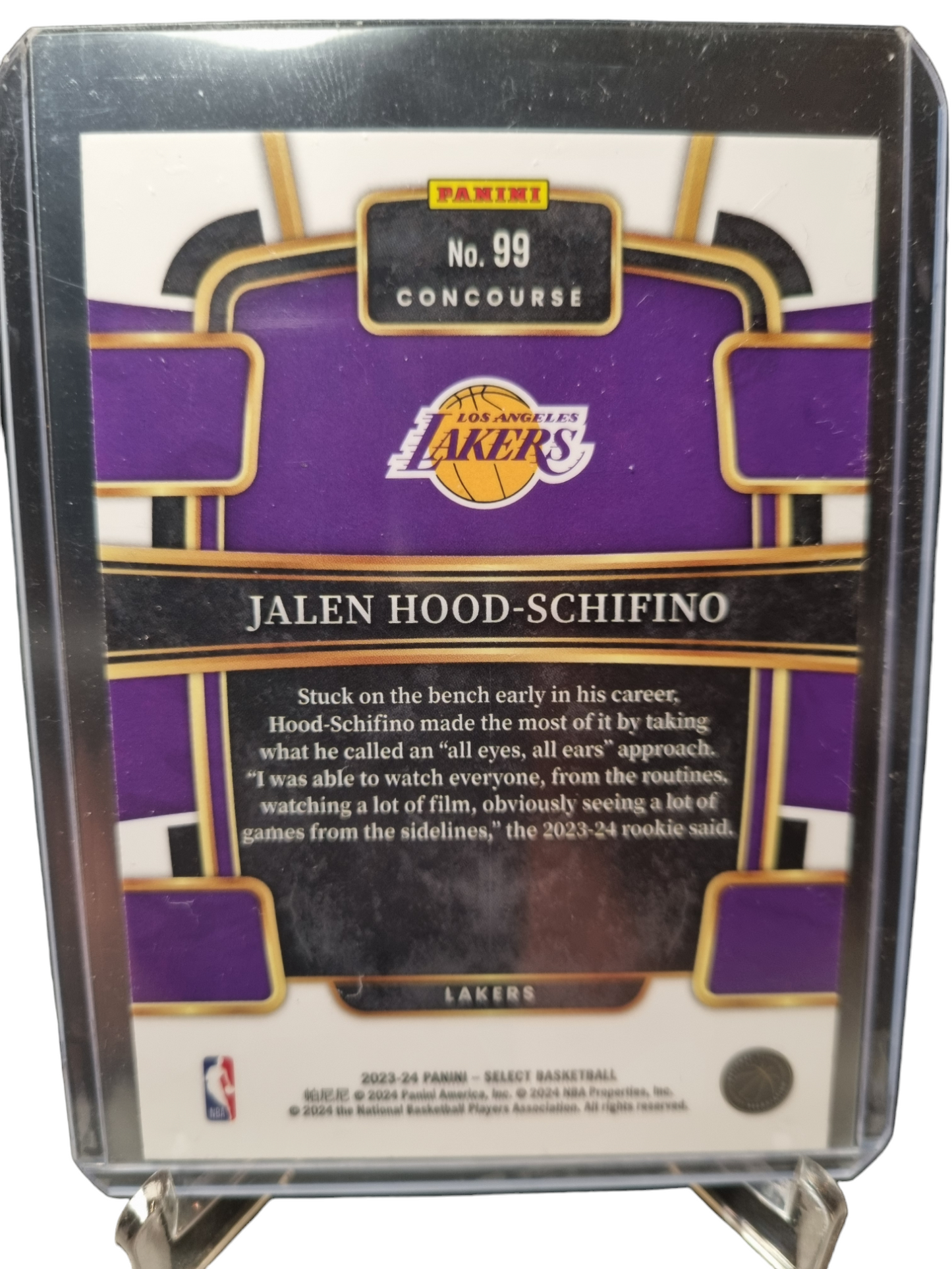 2023-24 Panini Select #99 Jalen Hood-Schifino Rookie Card Concourse