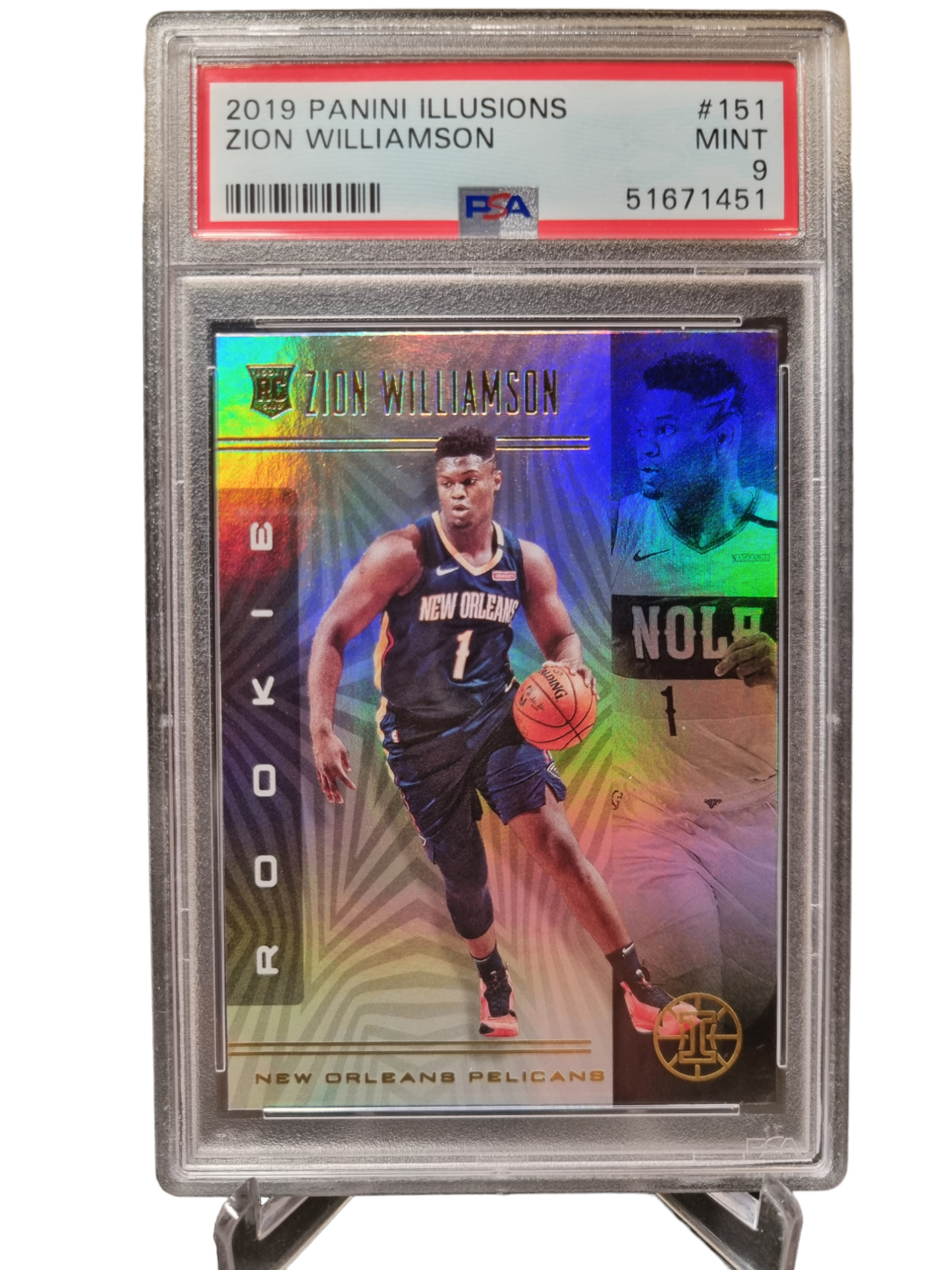 2019 Panini Illusions #151 Zion Williamson Rookie Card PSA 9 Mint