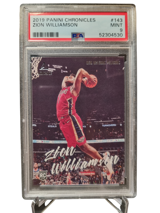 2019 Panini Chronicles Luminance #143 Zion Williamson Rookie Card PSA 9 Mint