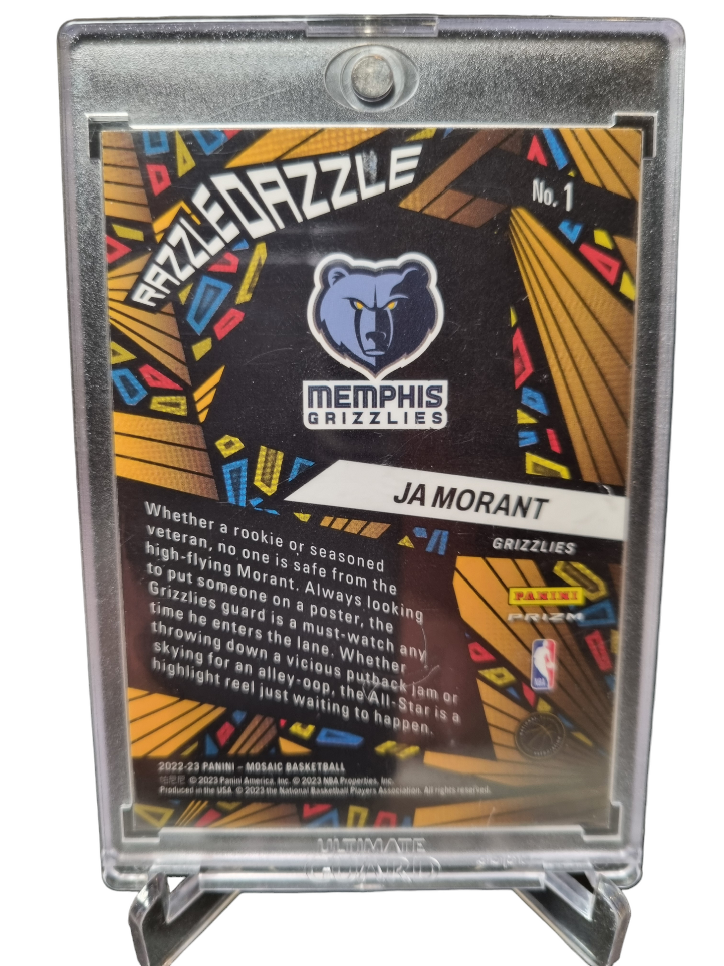 2022-23 Panini Mosaic #1 JA Morant Razzle Dazzle SP