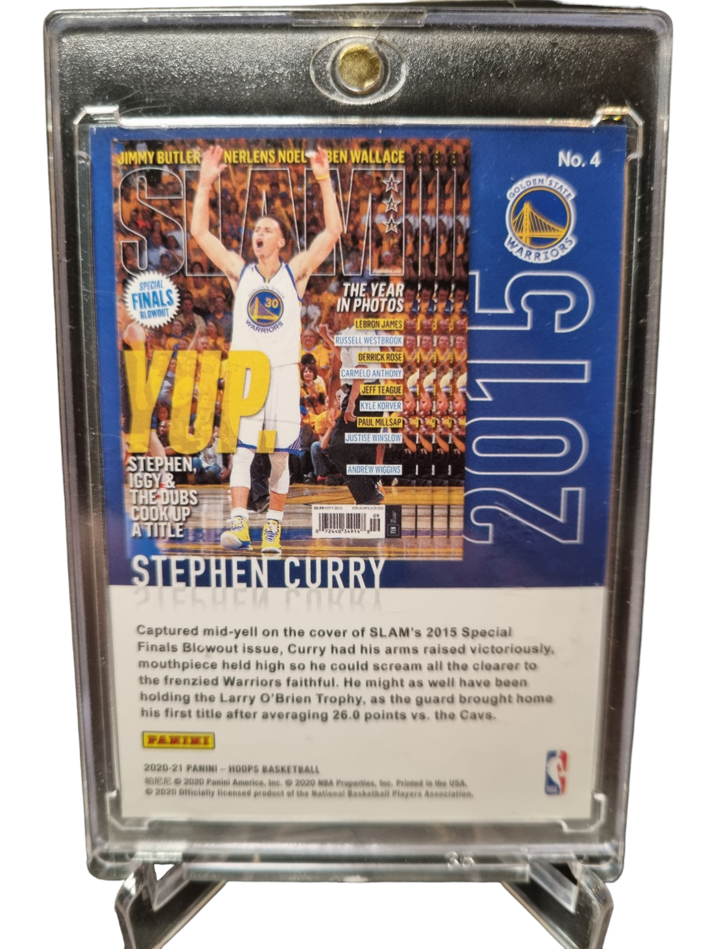 2020-21 Panini Hoops #4 Stephen Curry Slam Holo