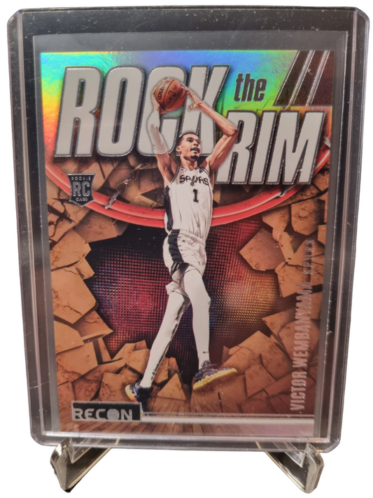 2023-24 Revolution #18 Victor Wembanyama Rookie Card Rock The Rim