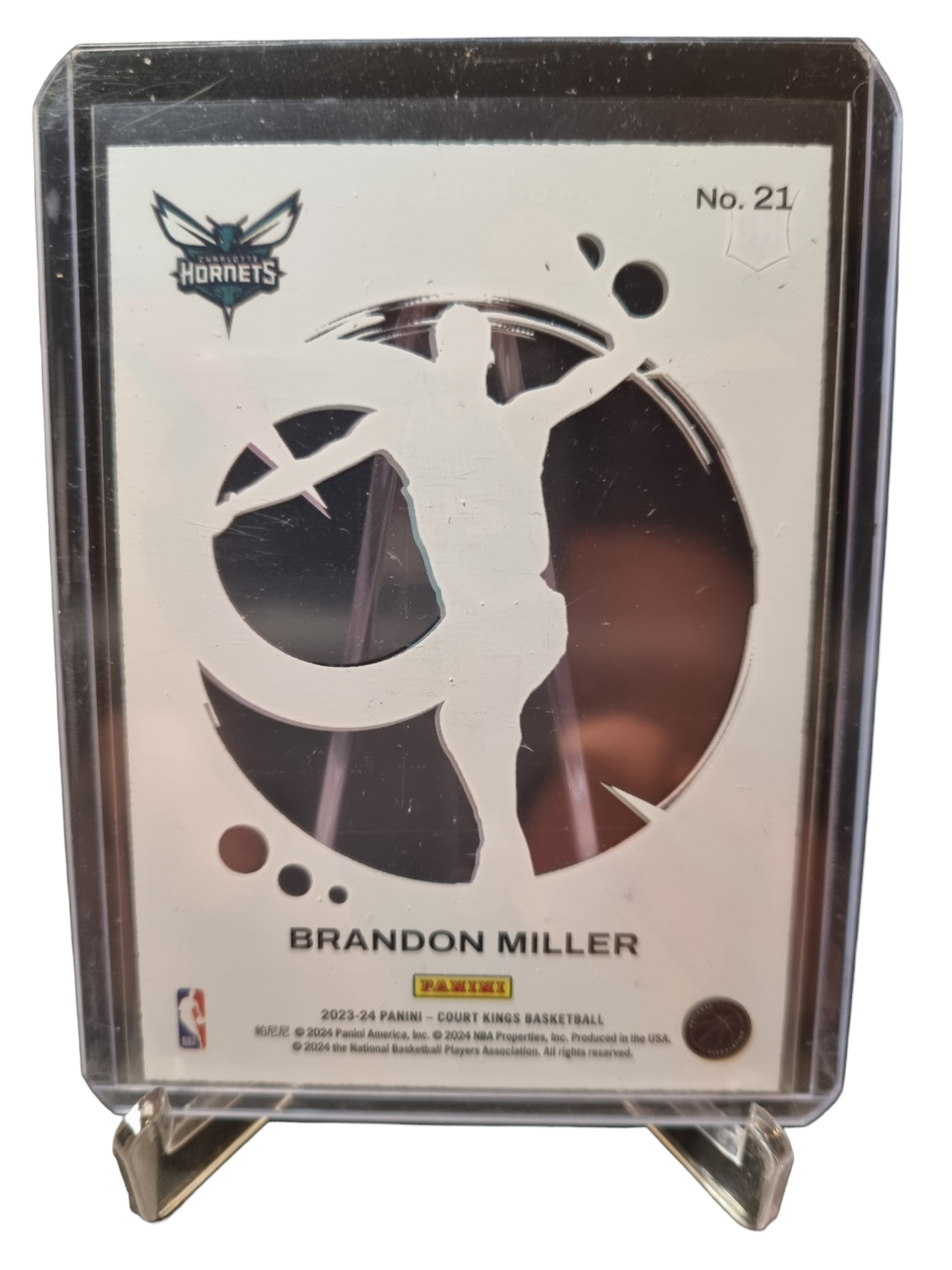 2023-24 Panini Court Kings #21 Brandon Miller Rookie Card Acetate