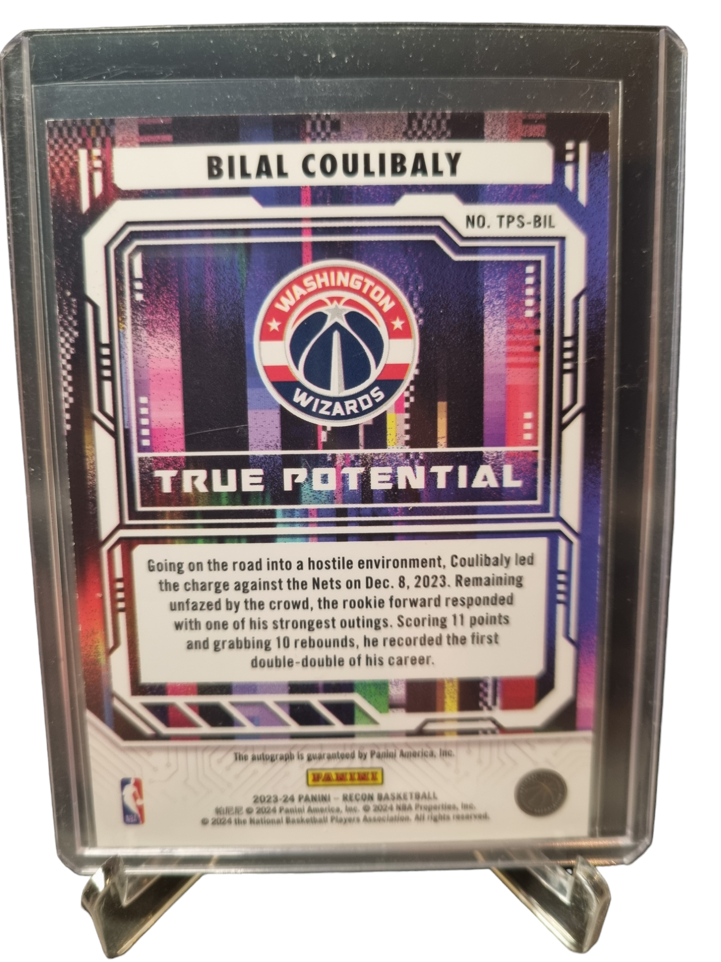 2023-24 Panini Recon #TPS-BIL Bilal Coulibaly Rookie Card True Potential Autograph