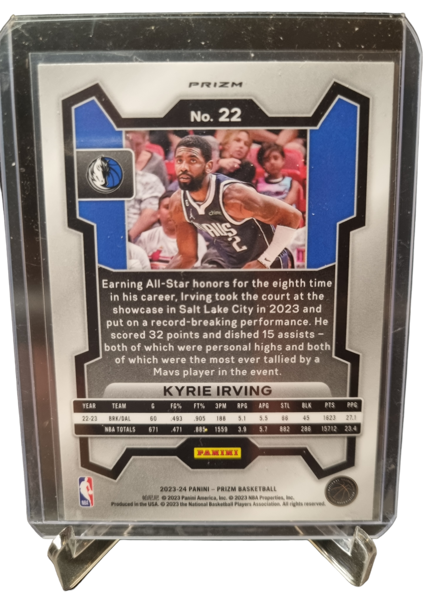 2023-24 Panini Prizm #22 Kyrie Irving Silver Prizm