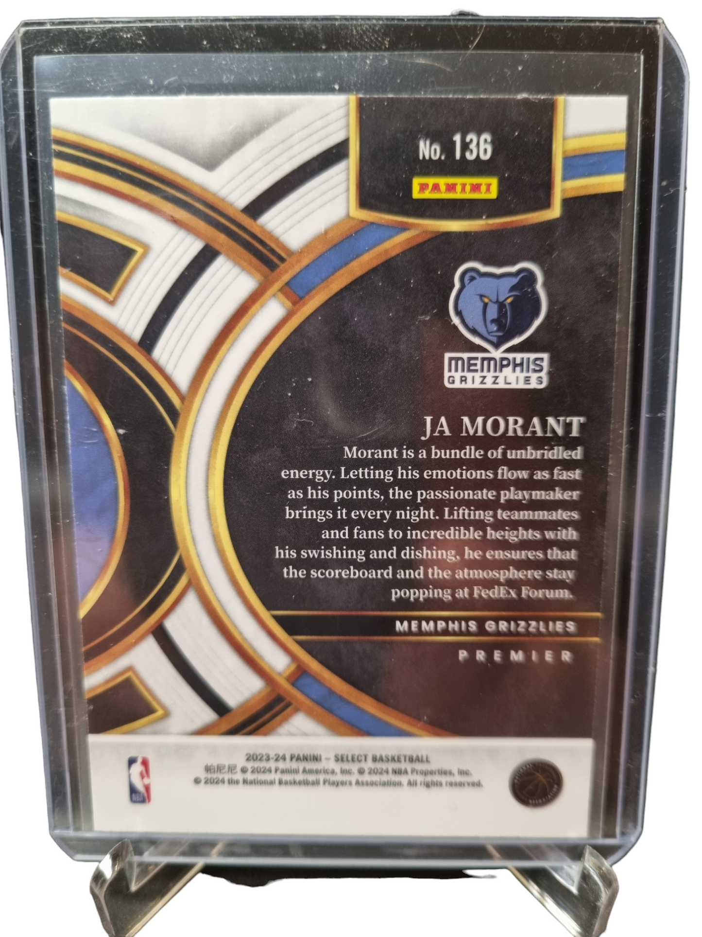 2023-24 Panini Select #136 JA Morant Premier Level