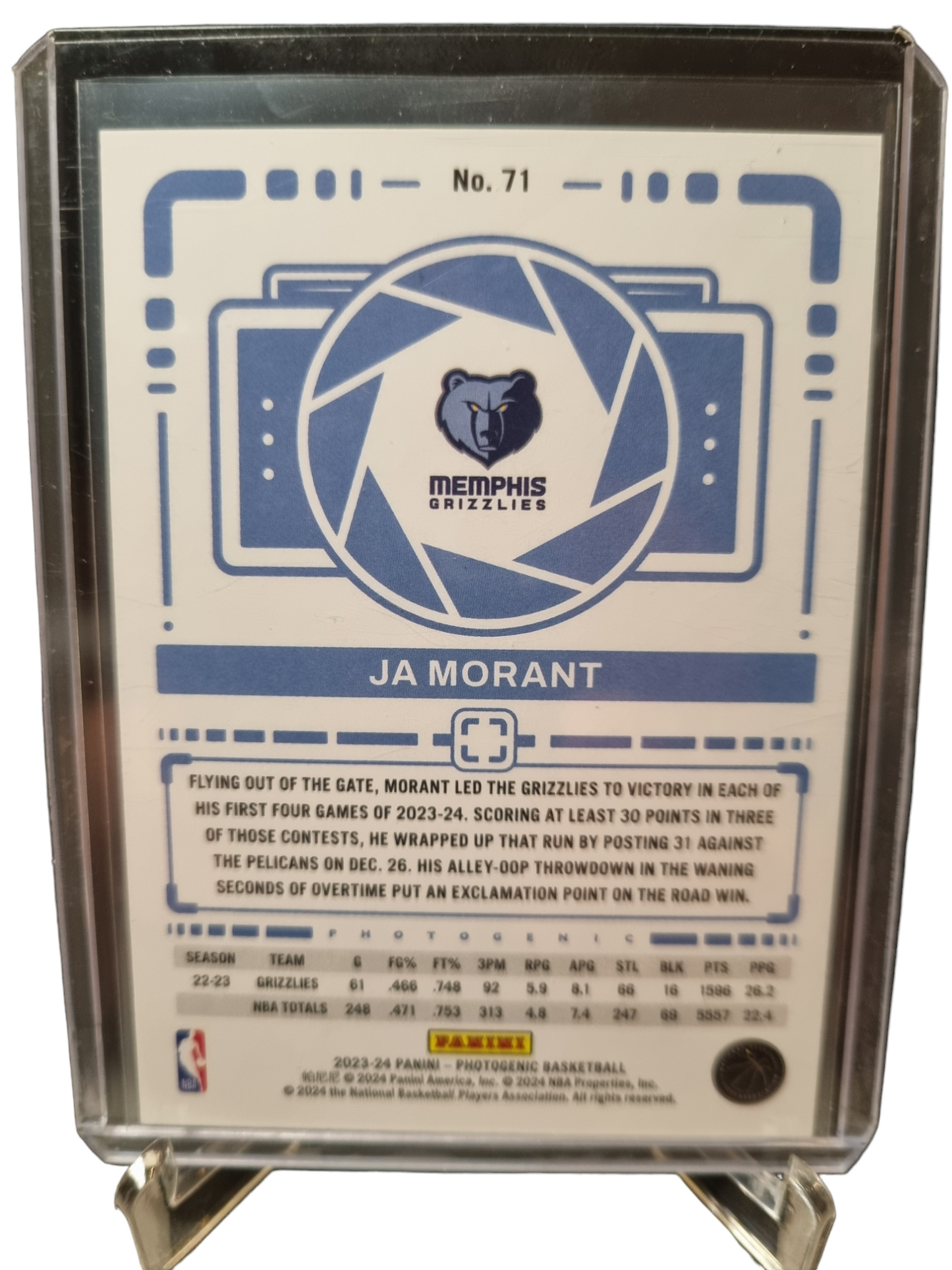 2023-24 Panini Photogenic #71 JA Morant